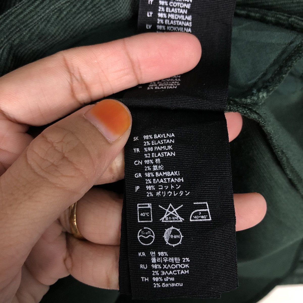 Cos 📌Rich Green Vintage Corduroy Dress COS Size M / US 6-8 / IT 42-44 - 20 Thumbnail