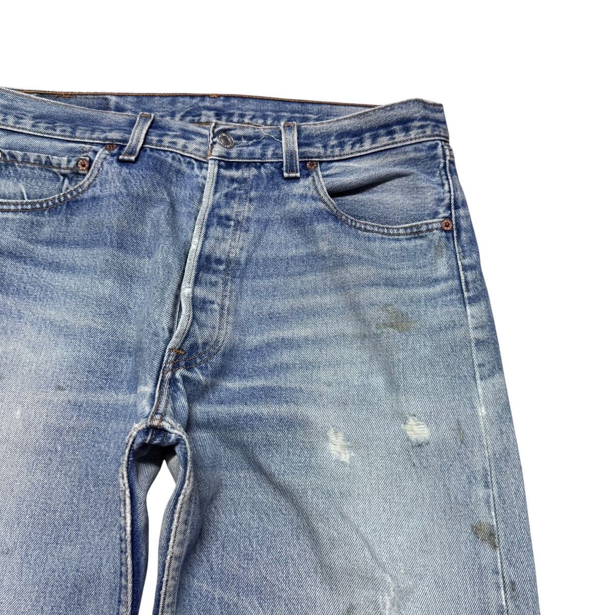 Levi's Vintage 90s Levis 501xx Distressed Cropped Jeans Size US 34 / EU 50 - 5 Thumbnail