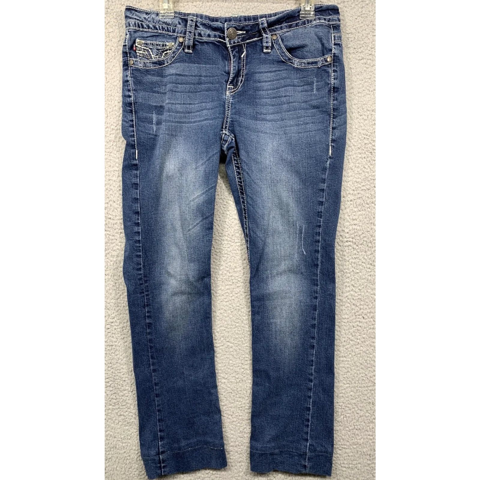 Vintage Vigoss Blue Jeans Womens Size S8 Heritage Fit Slim Bootcut Stretch Hemmed READ Size 30" / US 8 / IT 44 - 2 Thumbnail