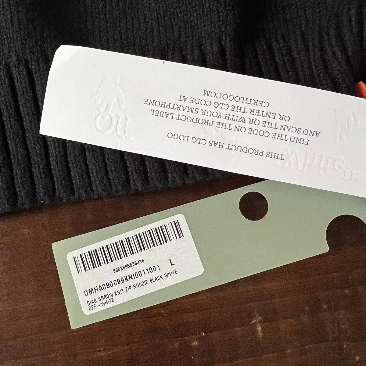 Off-White OFF-WHITE c/o Virgil Abloh Diagonal Full Zip Knit Hoodie Size US L / EU 52-54 / 3 - 5 Thumbnail