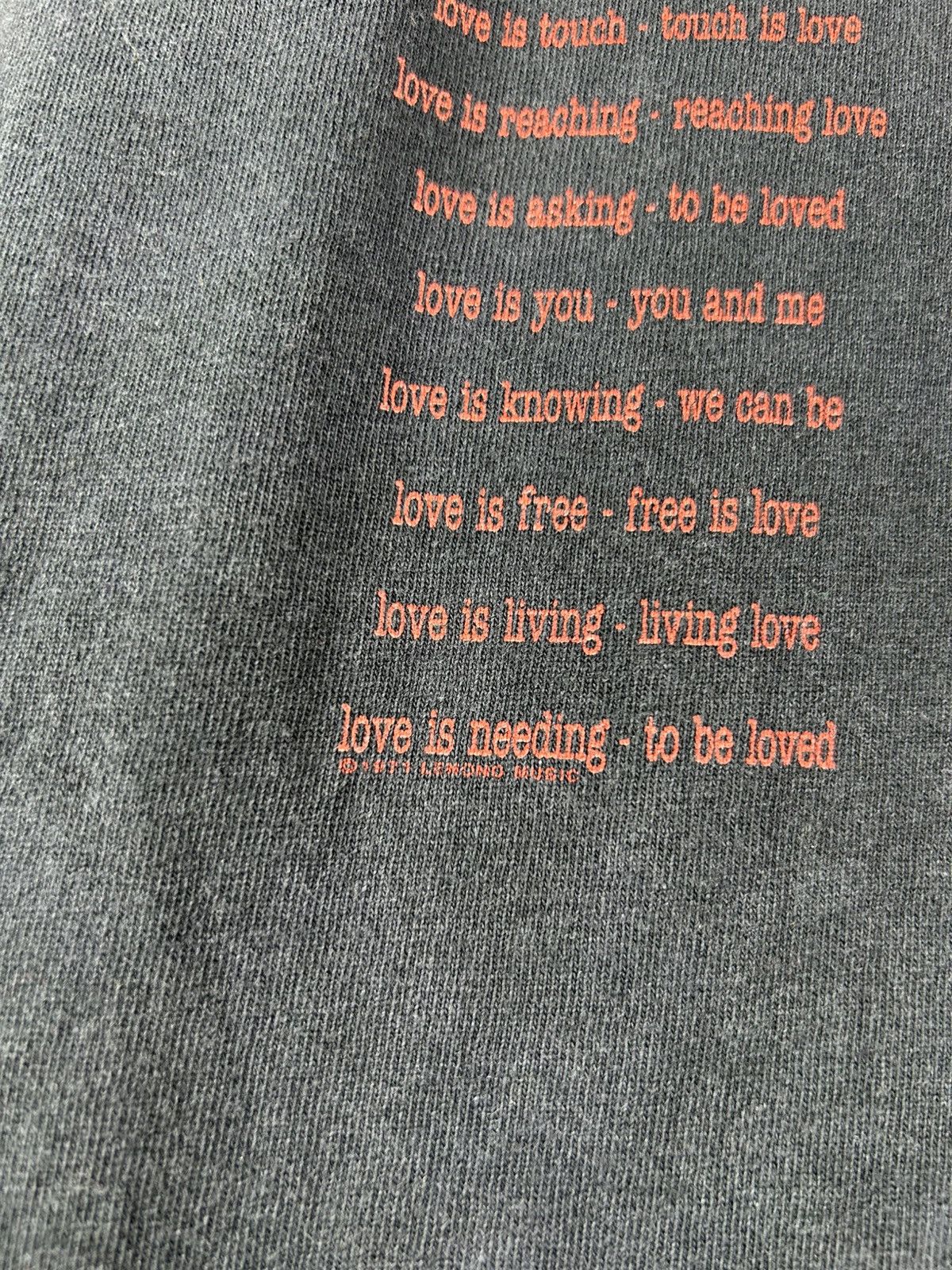 Band Tees Rare Vintage 1971 John Lenon Love Song T-Shirt Size XL Size US XL / EU 56 / 4 - 7 Thumbnail