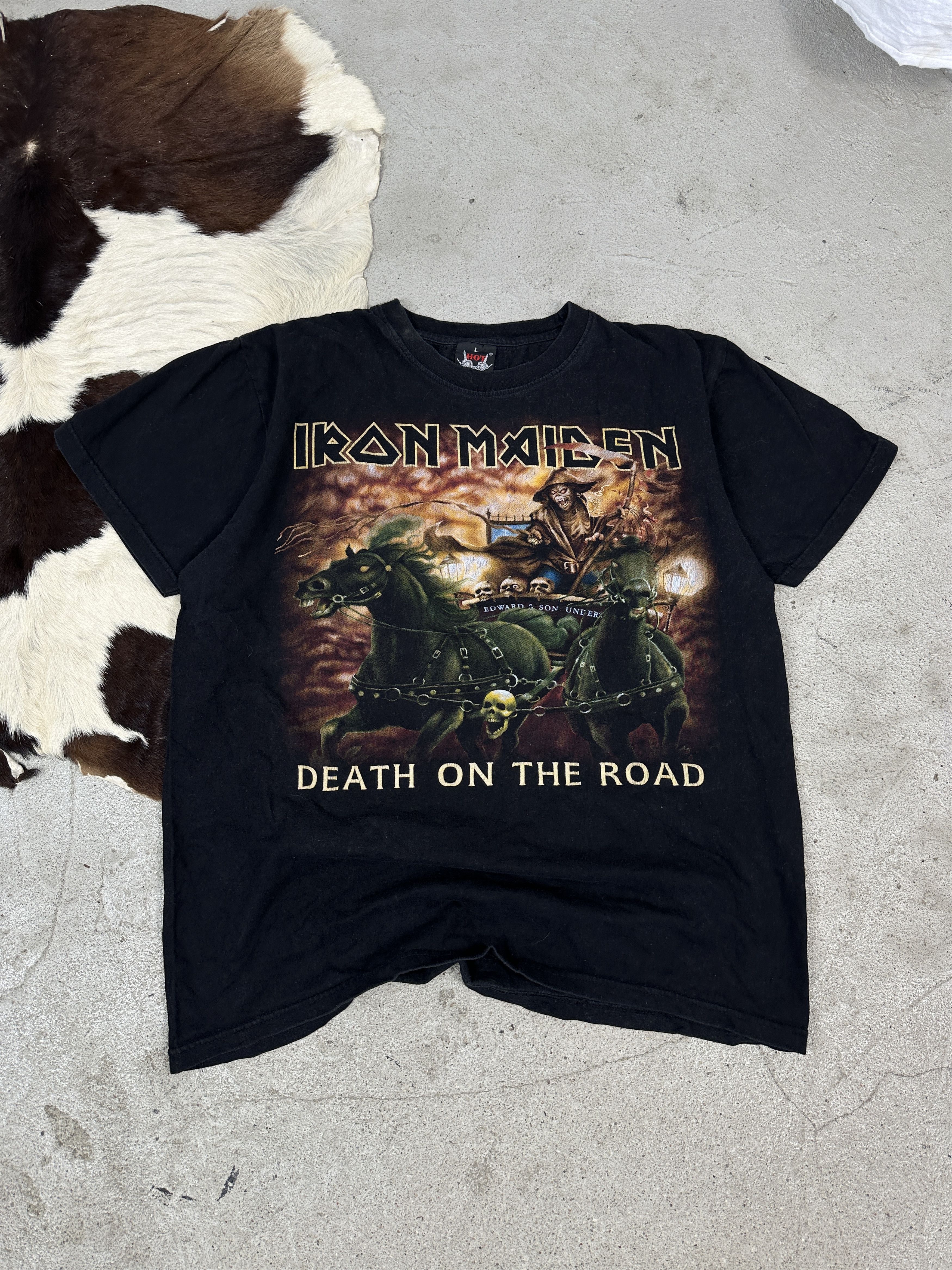 Iron Maiden × Vintage Vintage Y2K Iron Maiden Printed Oversize T-shirt Size US L / EU 52-54 / 3 - 1 Thumbnail