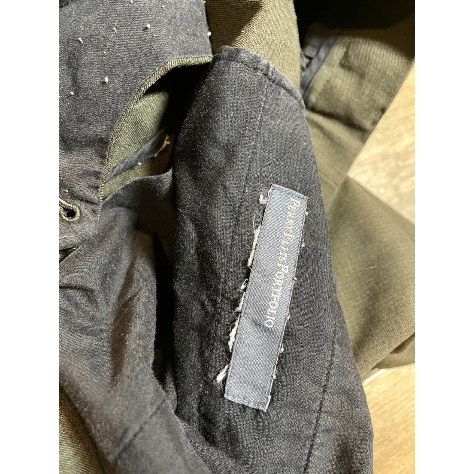 Perry Ellis Perry Ellis Portfolio Pants Mens Size 34 x 30 Dress Pants Green Polyester 30 in Inseam Regular Club Formal Men Size US 34 / EU 50 - 4 Thumbnail