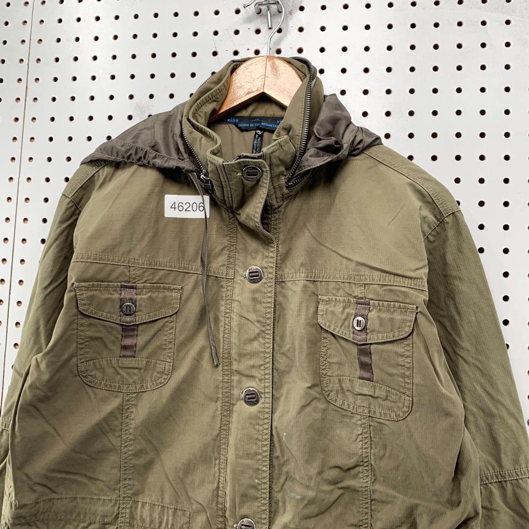 Vintage Kuhl Rekon Utility Hiking Jacket Womens Large Green Lightweight Outdoor Hooded Size L / US 10 / IT 46 - 6 Thumbnail
