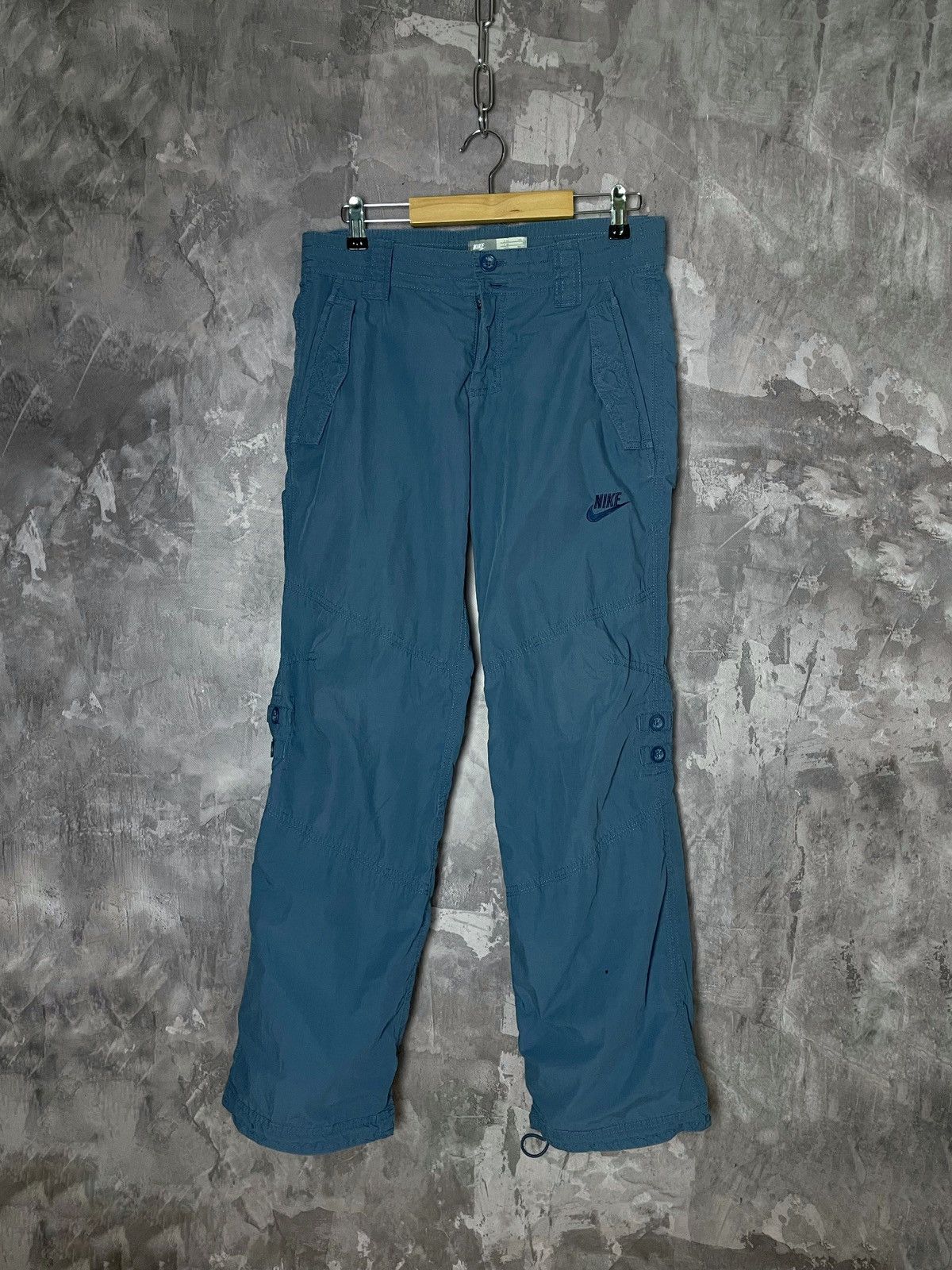 Nike × Vintage Vintage Nike Y2K Cargo Baggy Parachute Pants Size 34" / US 12 / IT 48 - 1 Thumbnail