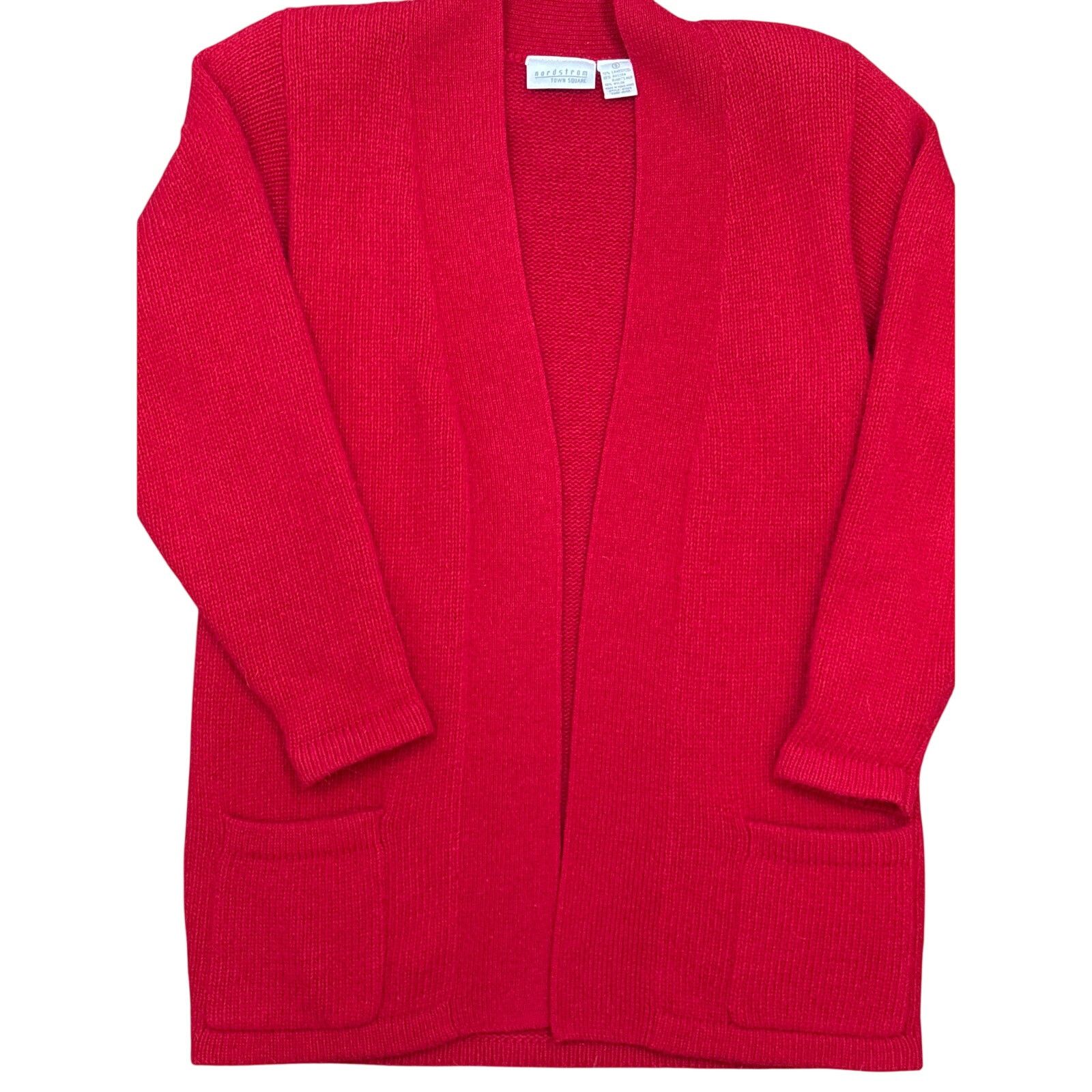 Nordstrom Vtg Nordstrom Town Square red Sweater Small Lambswool rabbit Size S / US 4 / IT 40 - 2 Thumbnail