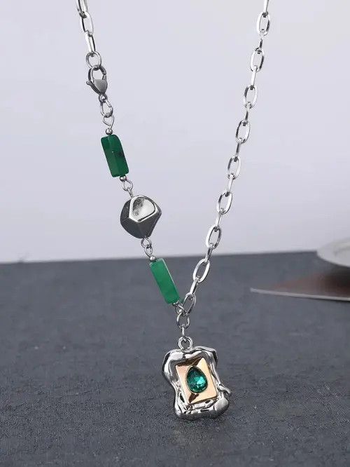 Jewelry × Vintage Retro Punk Vintage Rhinestone Chain Stainless Steel Size ONE SIZE - 3 Thumbnail