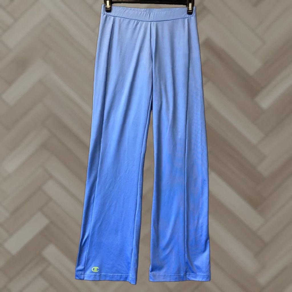 Champion Champion Women's Pants S Blue Wide Leg Athletic Running Jogging Track Pants Size 28" / US 6 / IT 42 - 1 Thumbnail