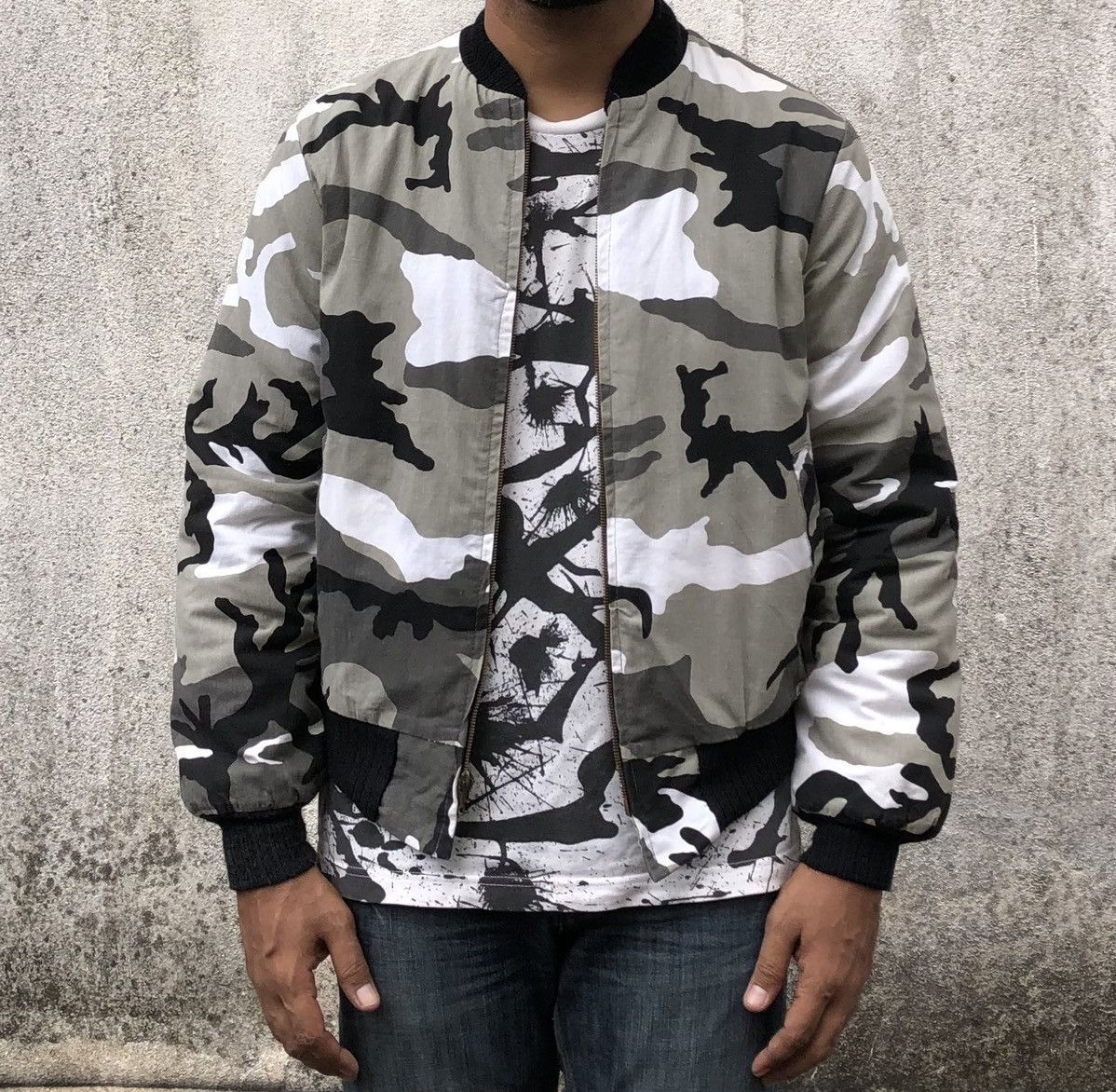 Vintage Vintage Camo Ma-1 Bomber Jacket Made In USA 🇺🇸 Size US S / EU 44-46 / 1 - 3 Thumbnail