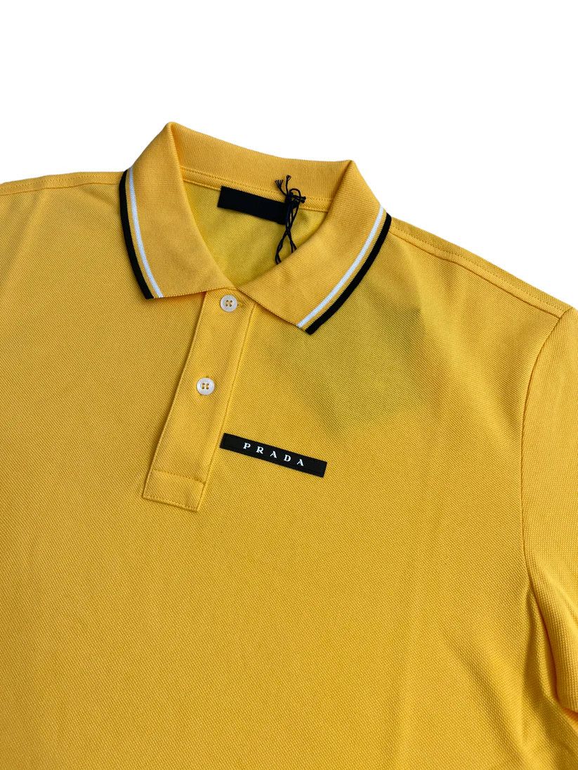 Prada o1mt1gz0924 Short Sleeve Polo Shirt in Yellow Size US S / EU 44-46 / 1 - 6 Thumbnail