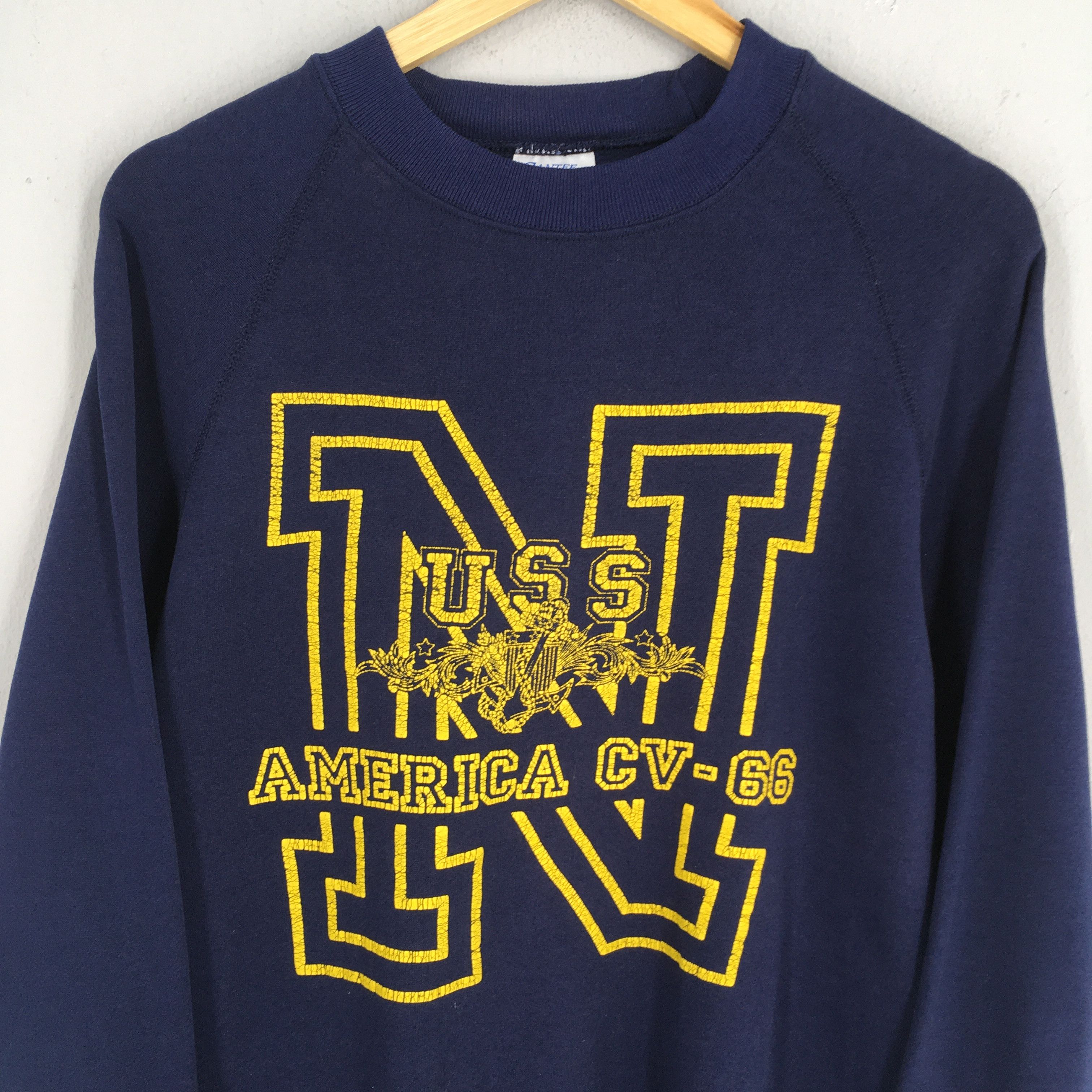Vintage Vintage 90s United States Navy Blue Sweatshirt Large Size US L / EU 52-54 / 3 - 2 Thumbnail