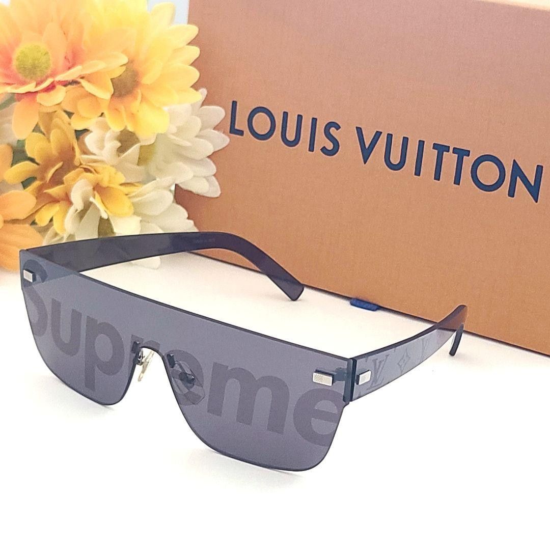 LOUIS VUITTON X SUPREME City Mask Sunglasses Black 197028