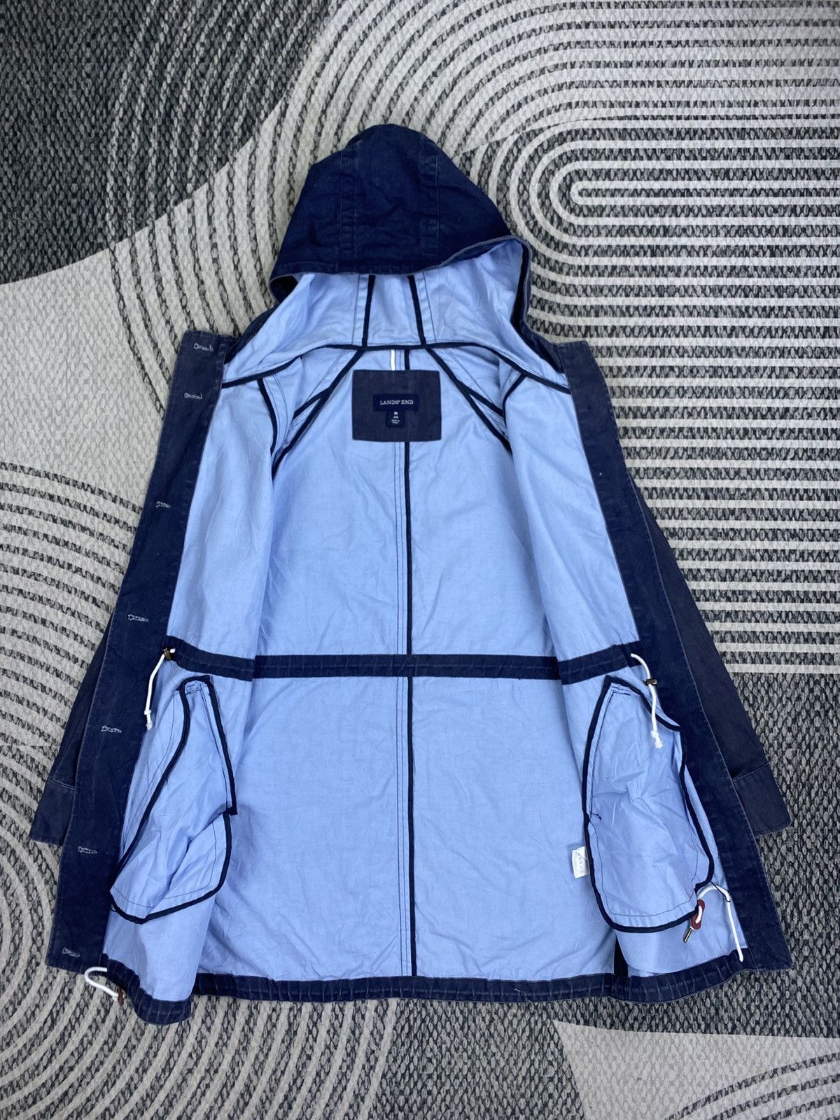 Lands' End Vintage Land’s End Long Button Hooded Jacket Size M / US 6-8 / IT 42-44 - 5 Thumbnail