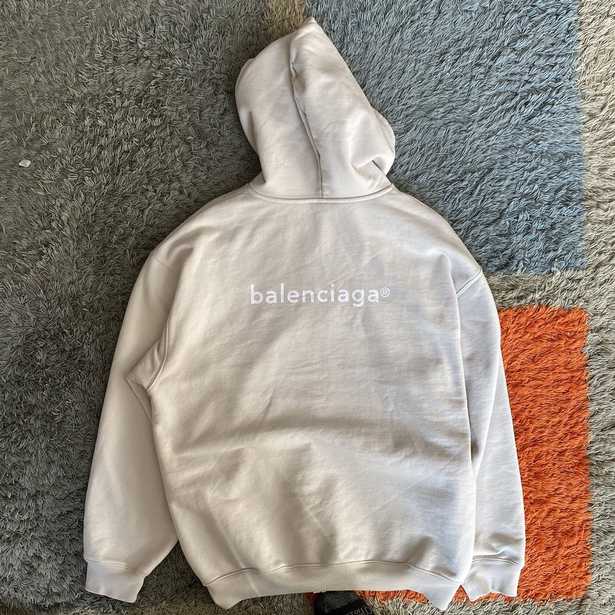Balenciaga Balenciaga Small Logo Zip Up Hoodie Grailed