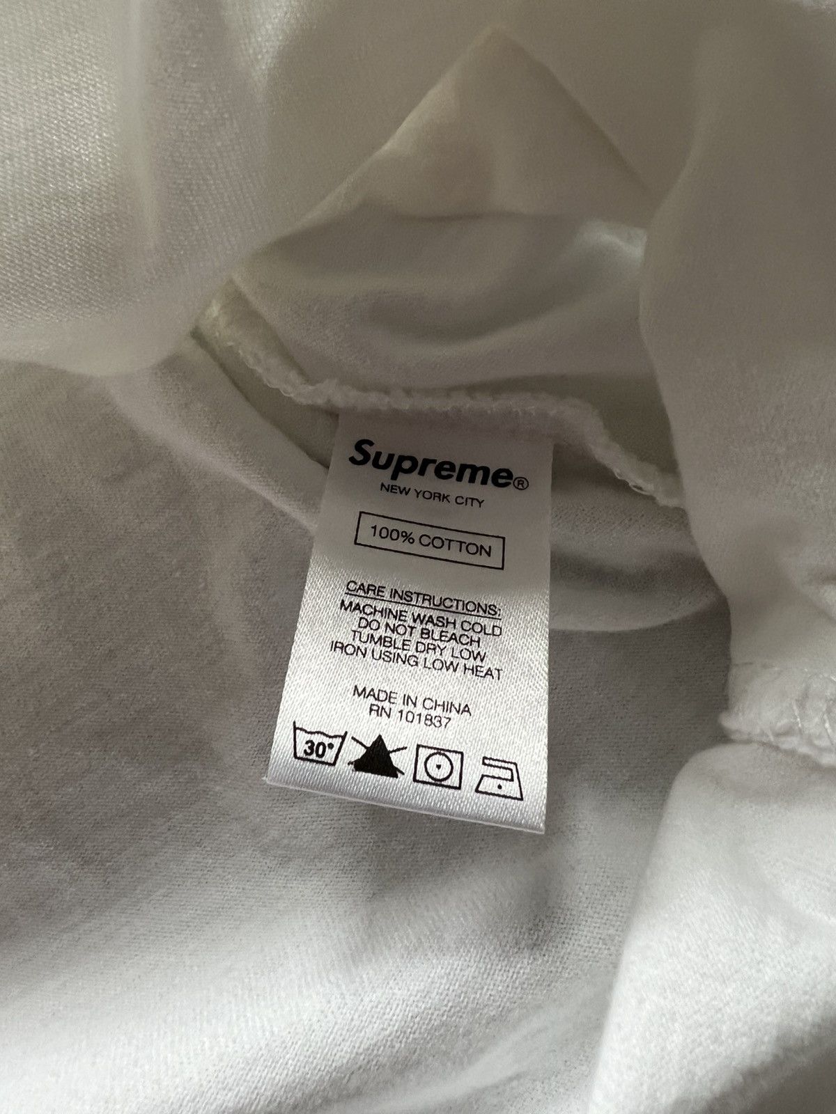 Supreme Supreme Laser Cut S Logo Pocket Tee T-Shirt Large L Size US L / EU 52-54 / 3 - 4 Thumbnail