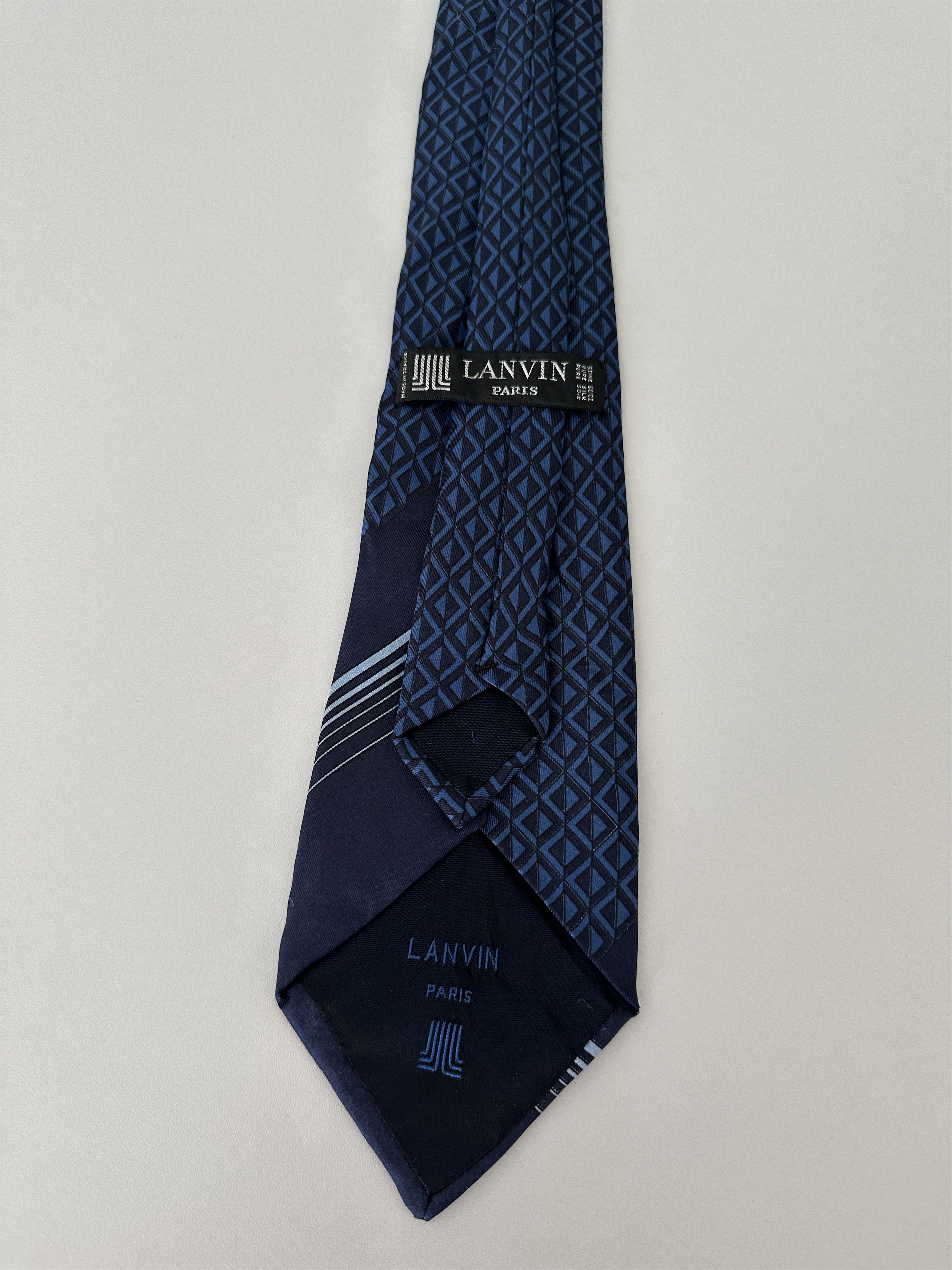 Lanvin Lanvin Silk Blue Tie Size ONE SIZE - 3 Thumbnail