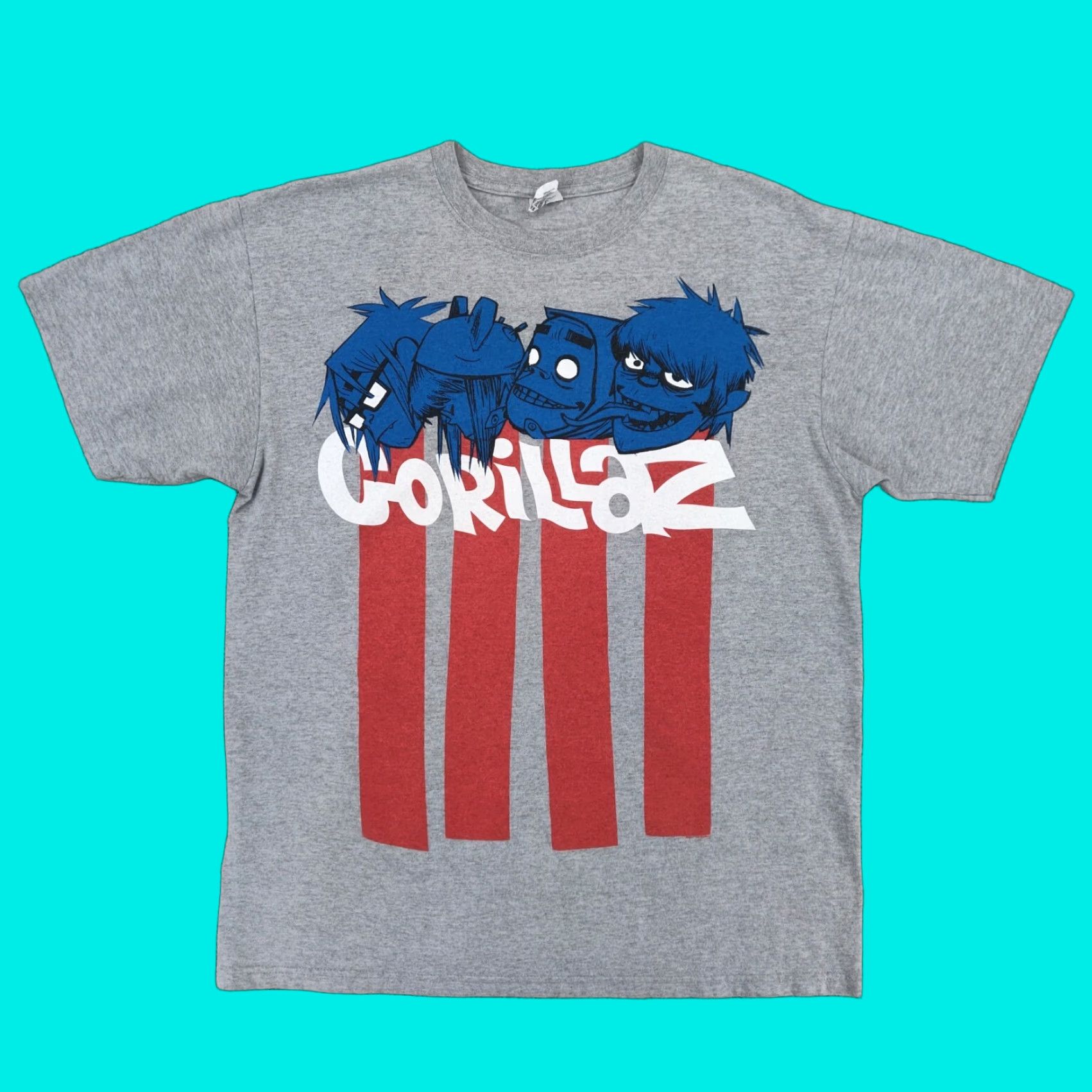 Anvil Gorillaz T Shirt Mens Large Grey Short Sleeve 2011 Graphic Band Tee Rock Music Size US L / EU 52-54 / 3 - 1 Thumbnail