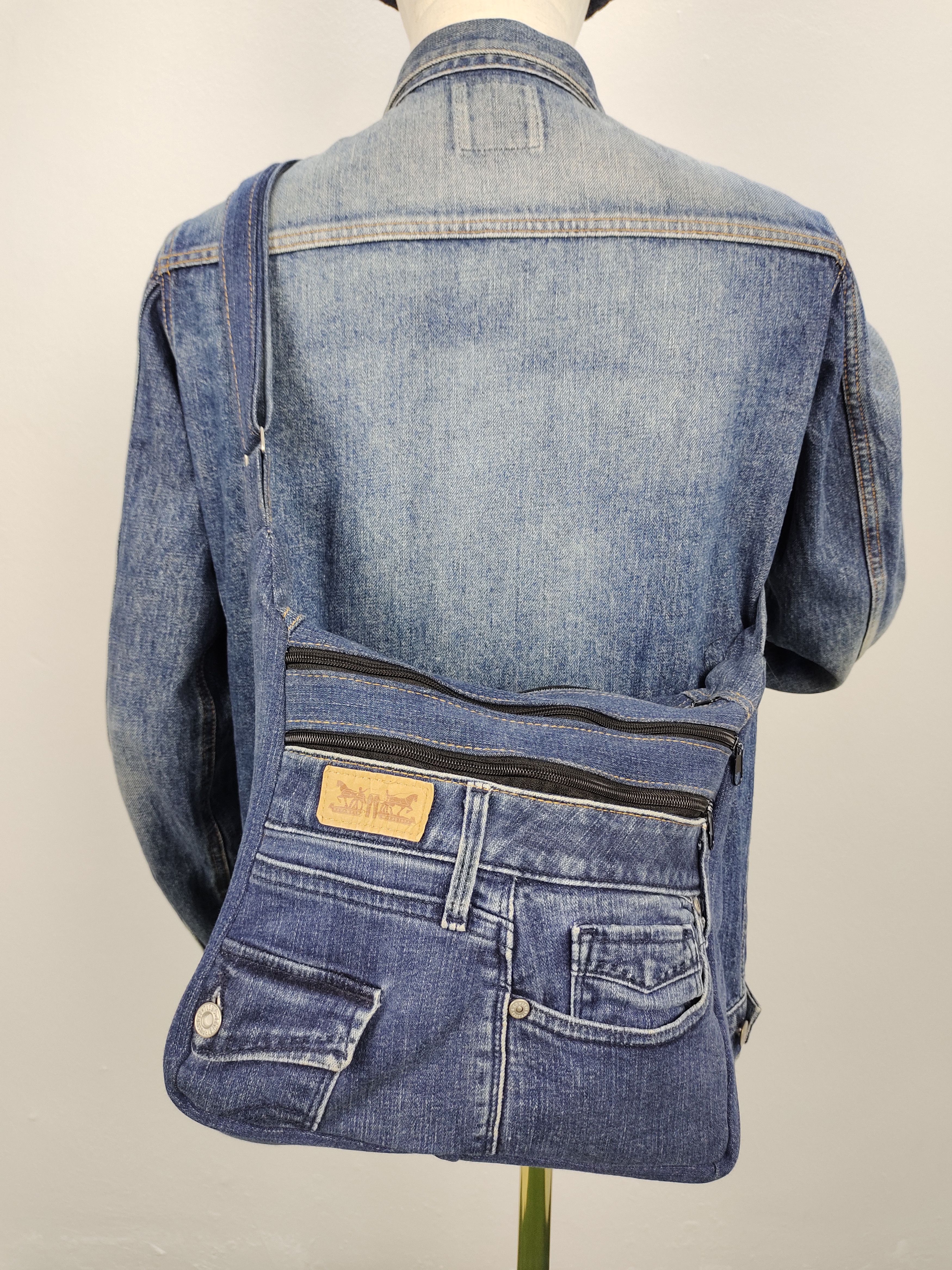 If Six Was Nine Vintage Levis Custom Crossbody Sling Denim Bag Size ONE SIZE - 2 Thumbnail