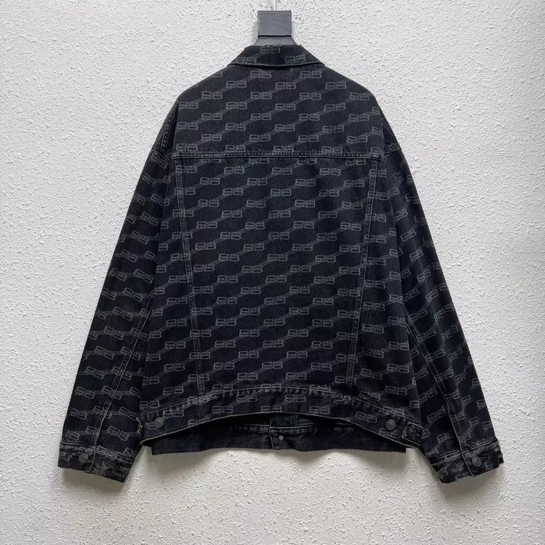 Balenciaga Balenciaga Printed Lock Head Denim Jacket Size/S Size US S / EU 44-46 / 1 - 2 Thumbnail