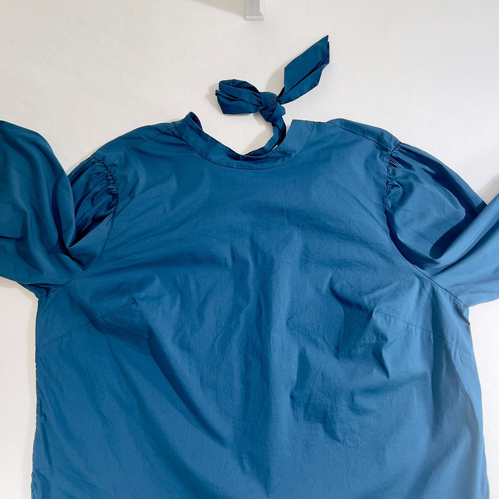 Other Eloquii Blouse Top Woman 18 Blue Elastic Cuffs Tie Back Size XXL / US 16-18 / IT 52-54 - 6 Thumbnail
