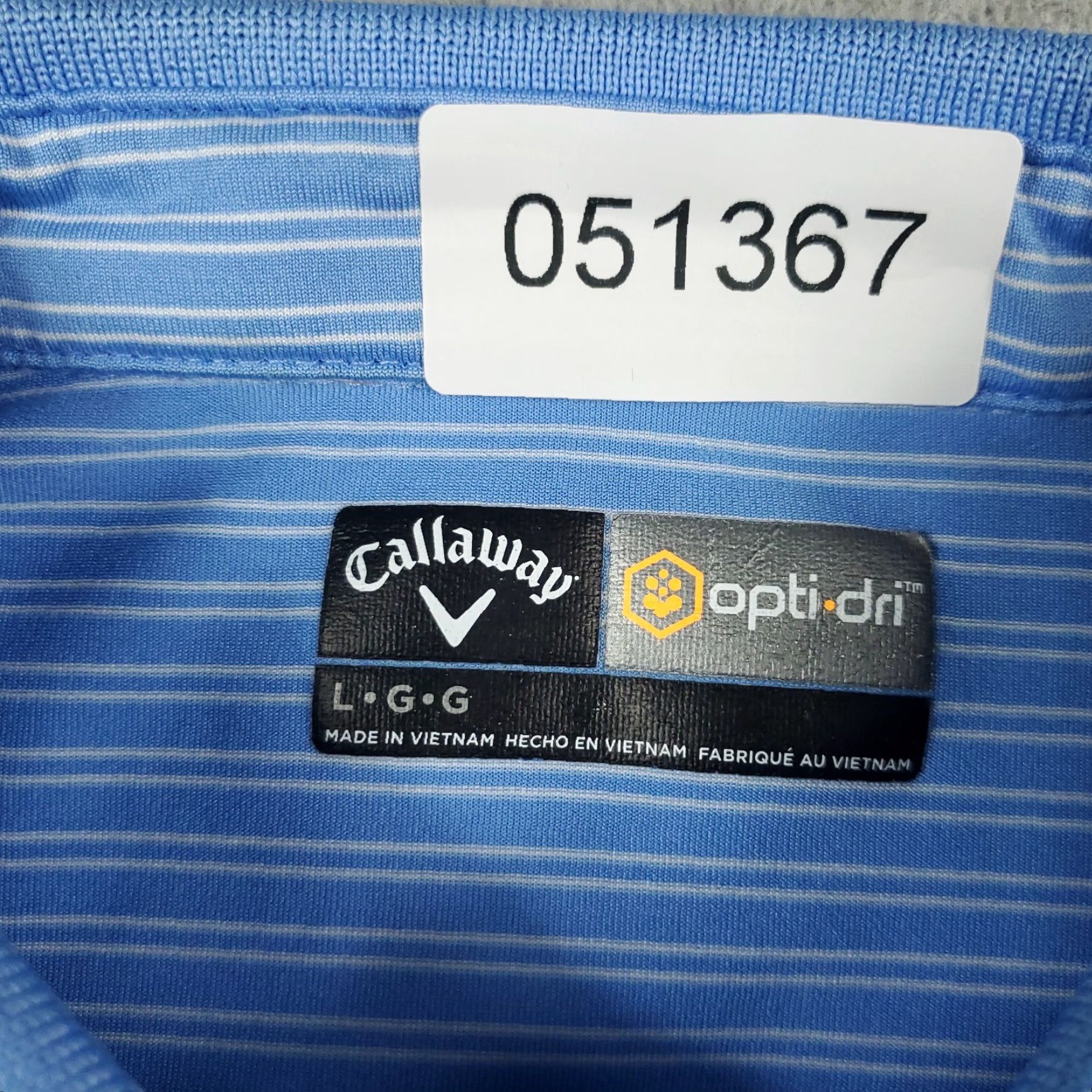Callaway Callaway Polo Shirt Mens L Blue Striped Opti Dri Fit Short Sleeve Golf Polo Shirt Size US L / EU 52-54 / 3 - 7 Thumbnail