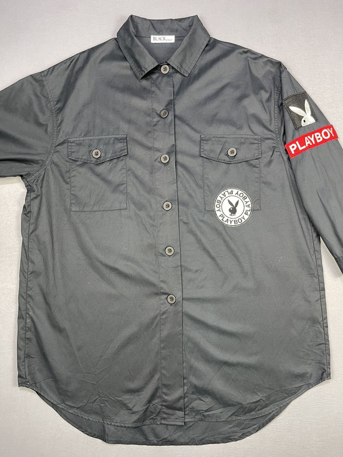 Playboy BLACK by Virgirl PLAYBOY Oversize Button Up Size L / US 10 / IT 46 - 3 Thumbnail