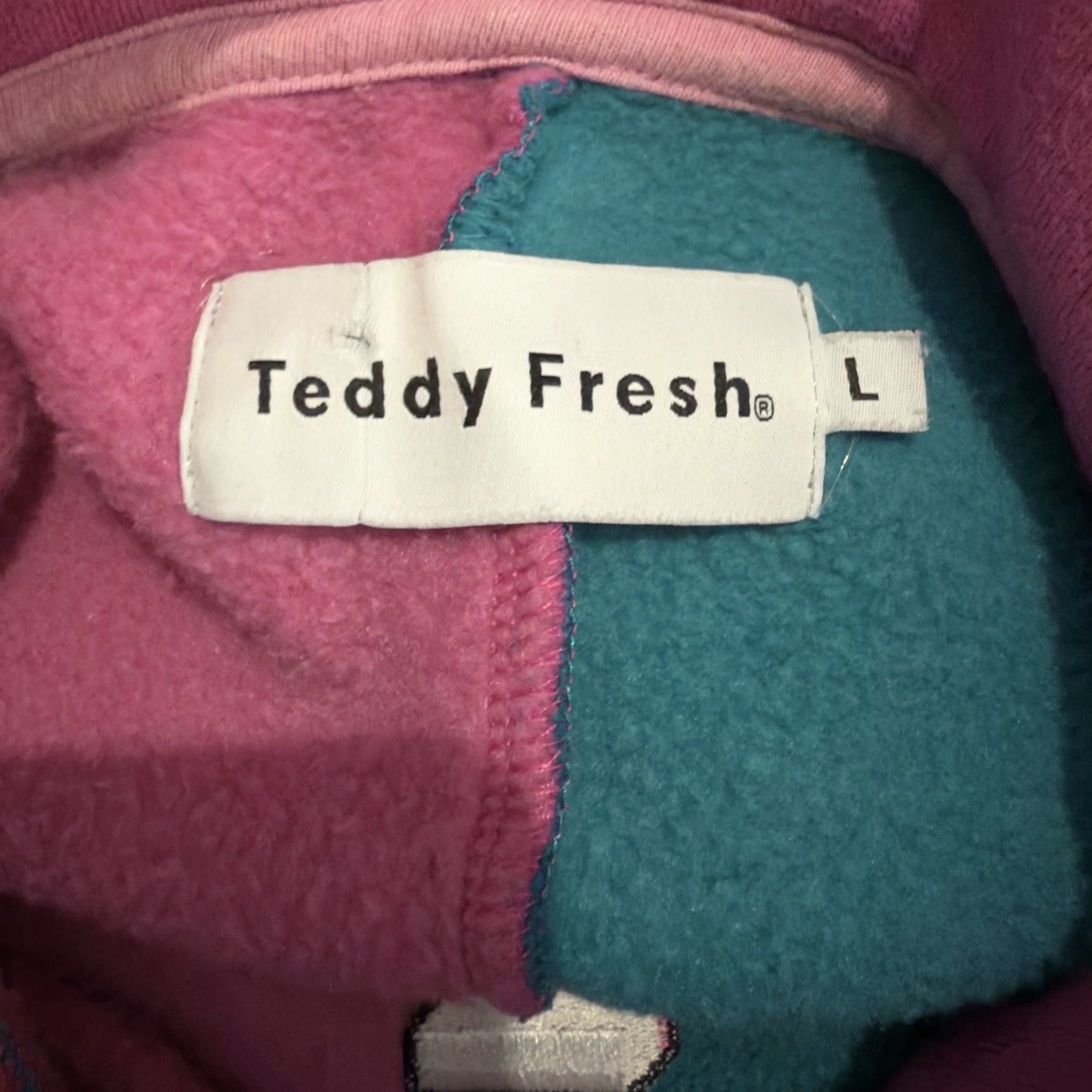 Teddy Fresh Teddy Fresh Hoodie Mens L Blue Pullover Hooded Drawstring Pullover Size US L / EU 52-54 / 3 - 4 Thumbnail