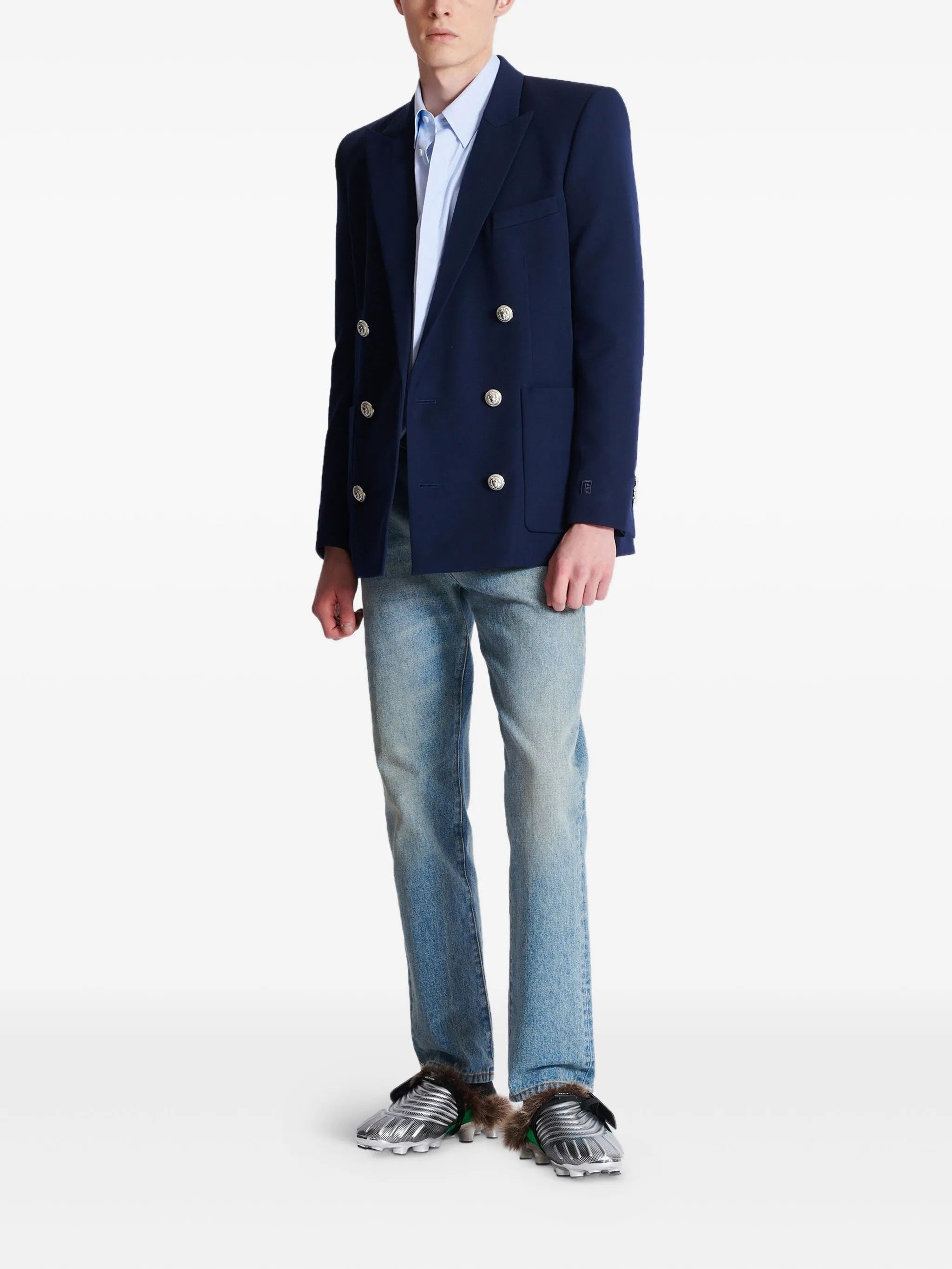 Balmain o1loc1c1125 Jackets in Blue Size US M / EU 48-50 / 2 - 4 Thumbnail