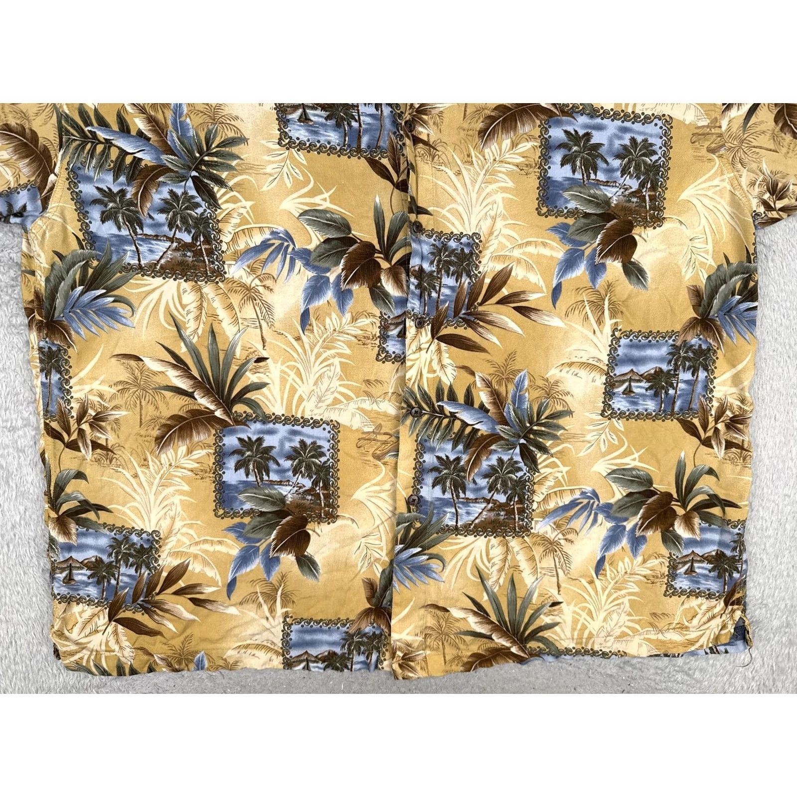 Vintage David Taylor Collection Shirt Mens 4XL Beige Hawaiian Short Sleeve Button Up Size US XXL / EU 58 / 5 - 5 Thumbnail
