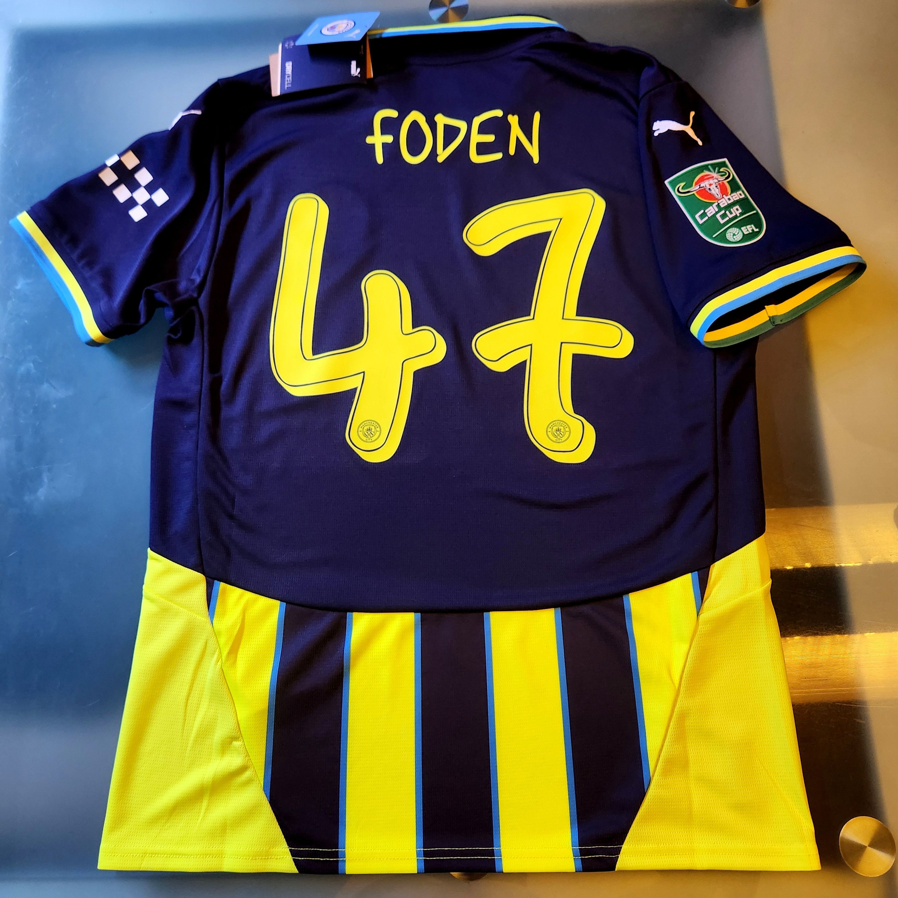 Puma Authentic Manchester City FODEN 2024-2025 24/25 Away Carabao Size US M / EU 48-50 / 2 - 1 Thumbnail