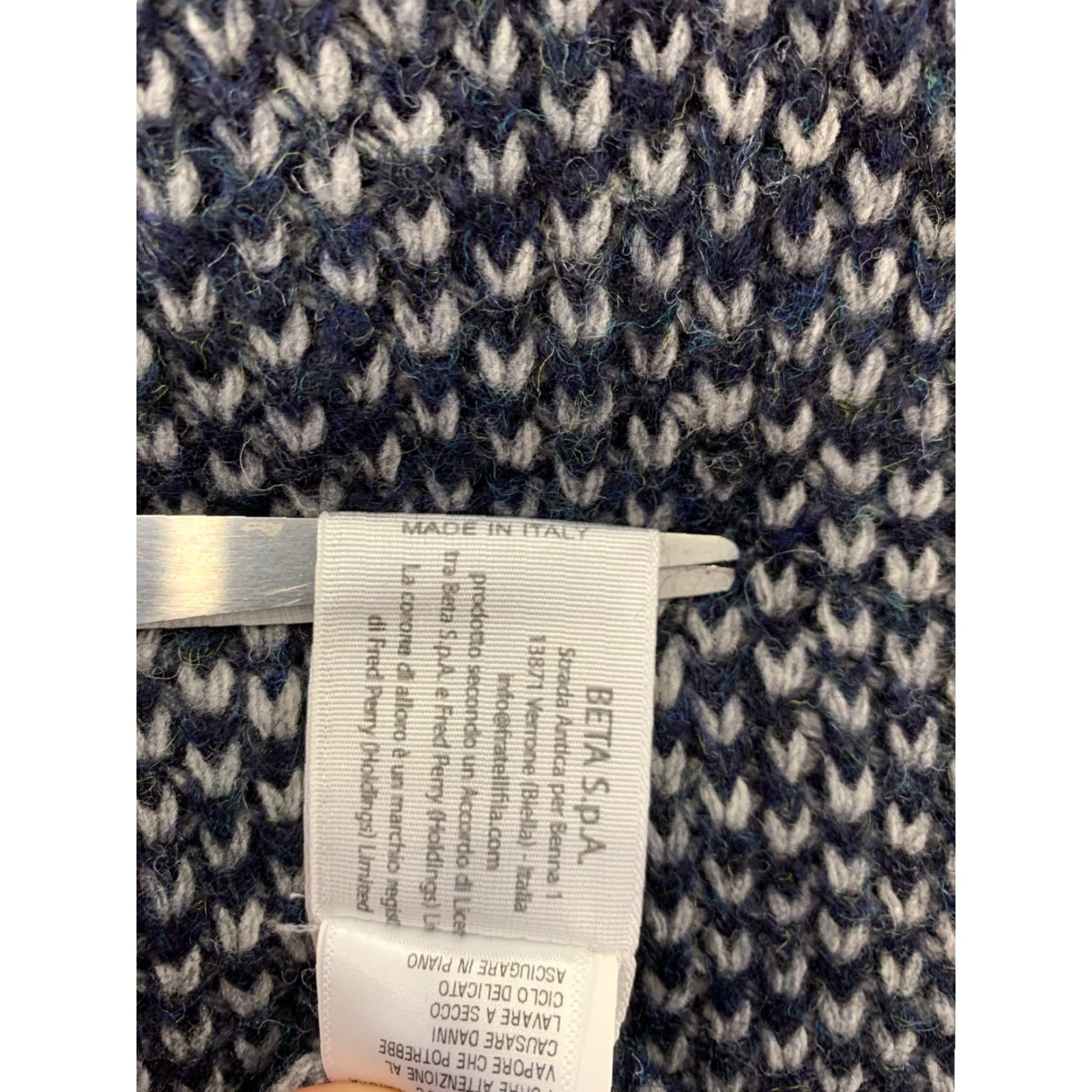 Fred Perry VINTAGE Fred Perry Shawl Collar Knit Sweater Mens M Blue Gray Textured Wool Blend #157 Size US M / EU 48-50 / 2 - 6 Thumbnail