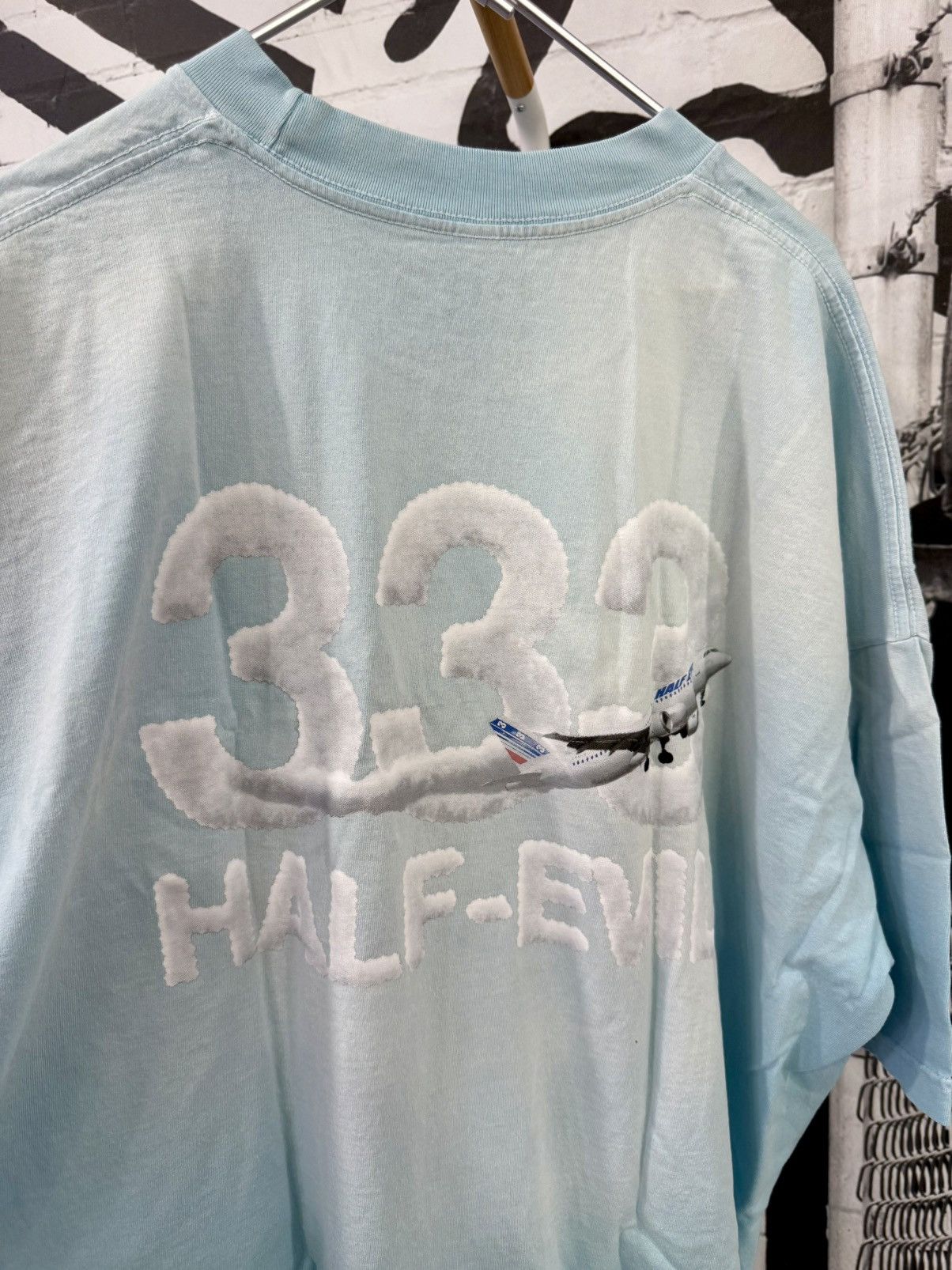 Half Evil ⚡️ Half Evil 333 Cloud Logo Vintage Blue Tee Size Large ⚡️ Size US L / EU 52-54 / 3 - 1 Thumbnail