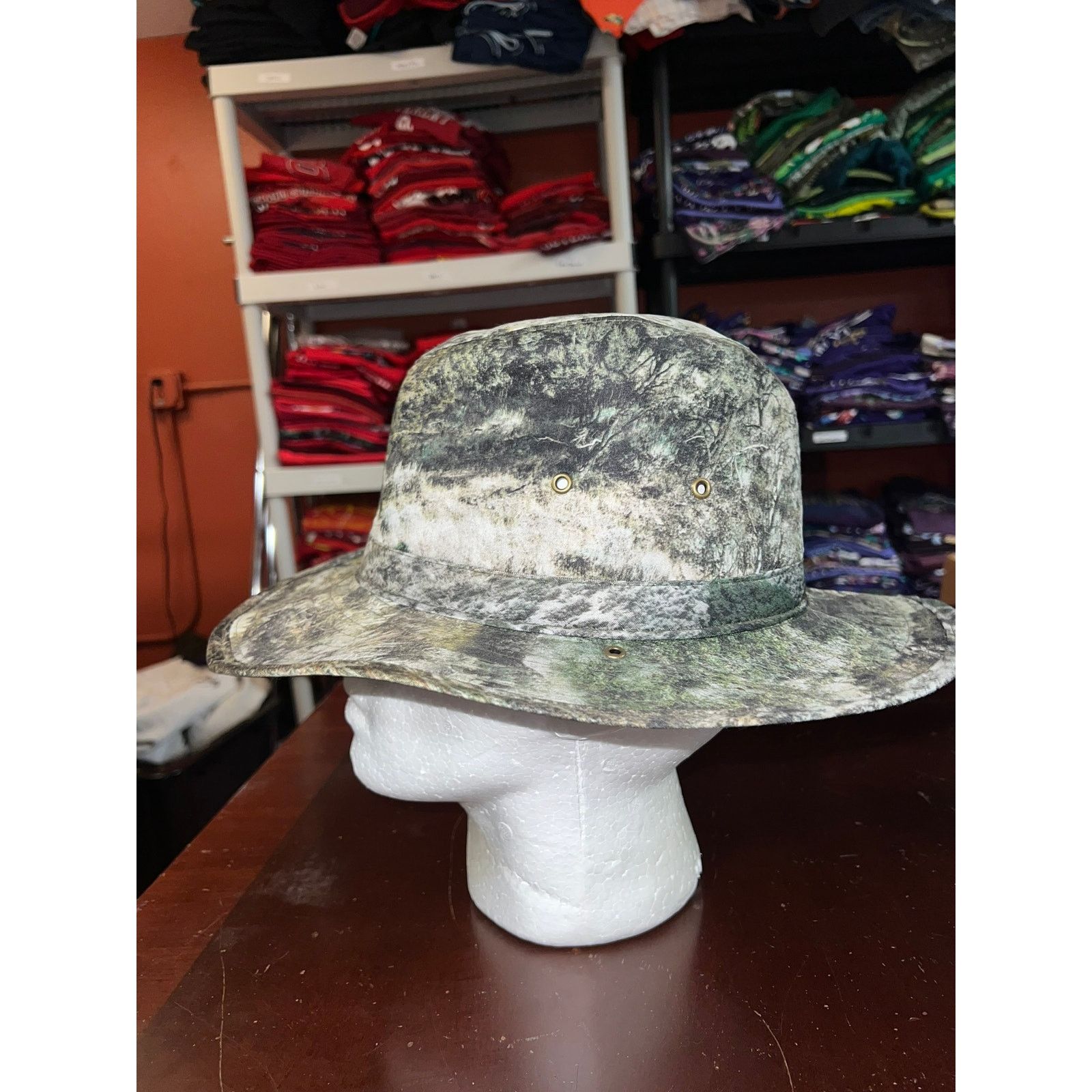 Vintage Paramount Outdoors Camo Hat Safari Style Green Cap Gear Hunt Size ONE SIZE - 3 Thumbnail