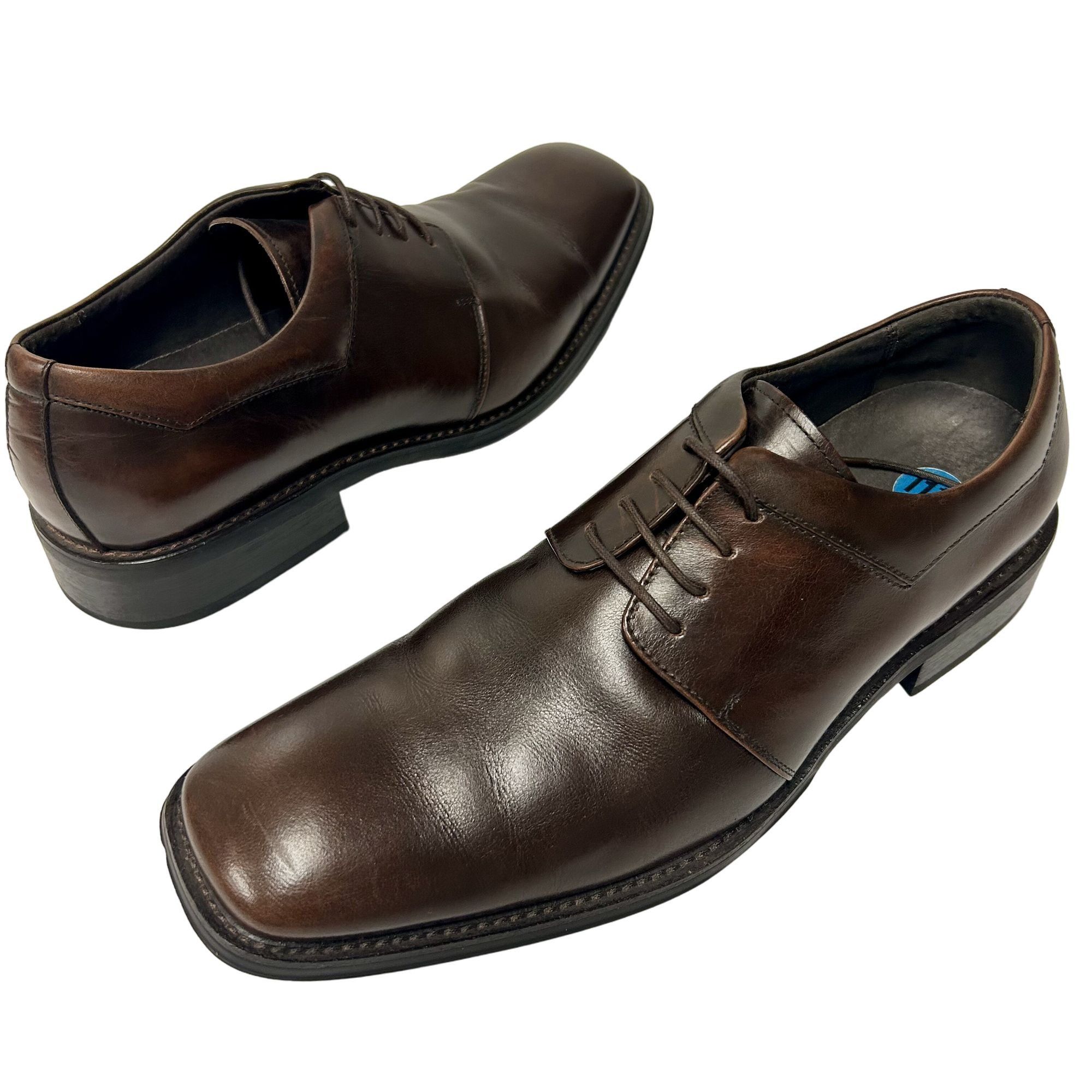 Other Via Spiga Brown Leather Square Toe MODERN DRESS Shoe Size US 11.5 / EU 44-45 - 3 Thumbnail