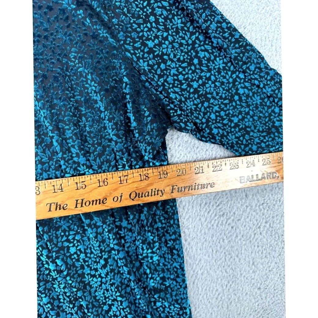 Logo 7 Logo Layers Floral Blouse Shirt Womens 2X Plus Green 3 Quarter Sleeve Top Size XXL / US 16-18 / IT 52-54 - 7 Thumbnail