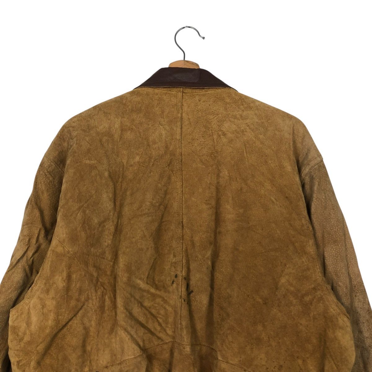 Japanese Brand 🔥VINTAGE BOMBER LEATHER JACKET GELEONE BASIC ISSEY MIYAKE Size US L / EU 52-54 / 3 - 11 Thumbnail