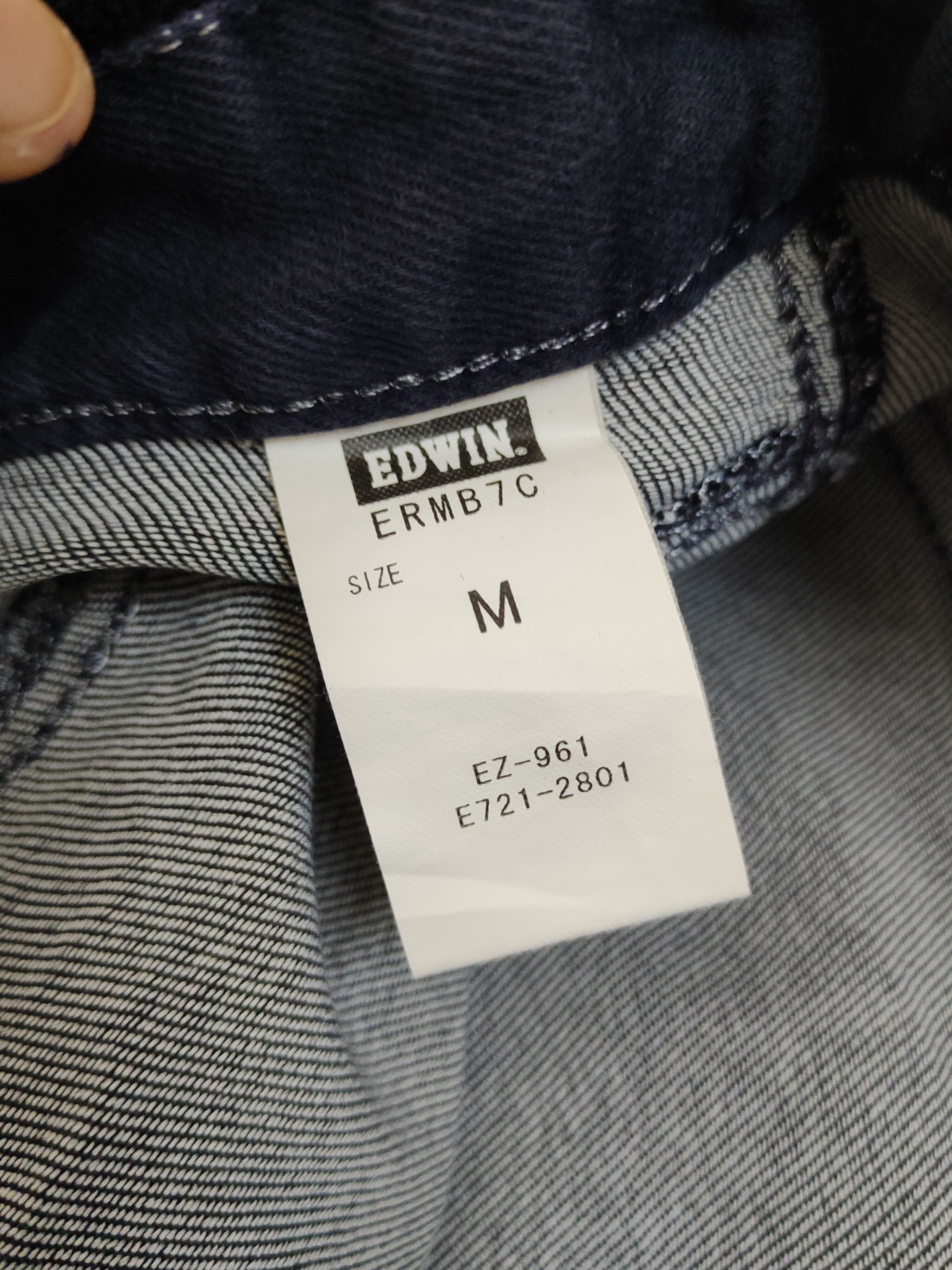 Edwin Edwin Navy Faded Distressed Jerseys Jeans #W1715 Size US 31 - 15 Thumbnail