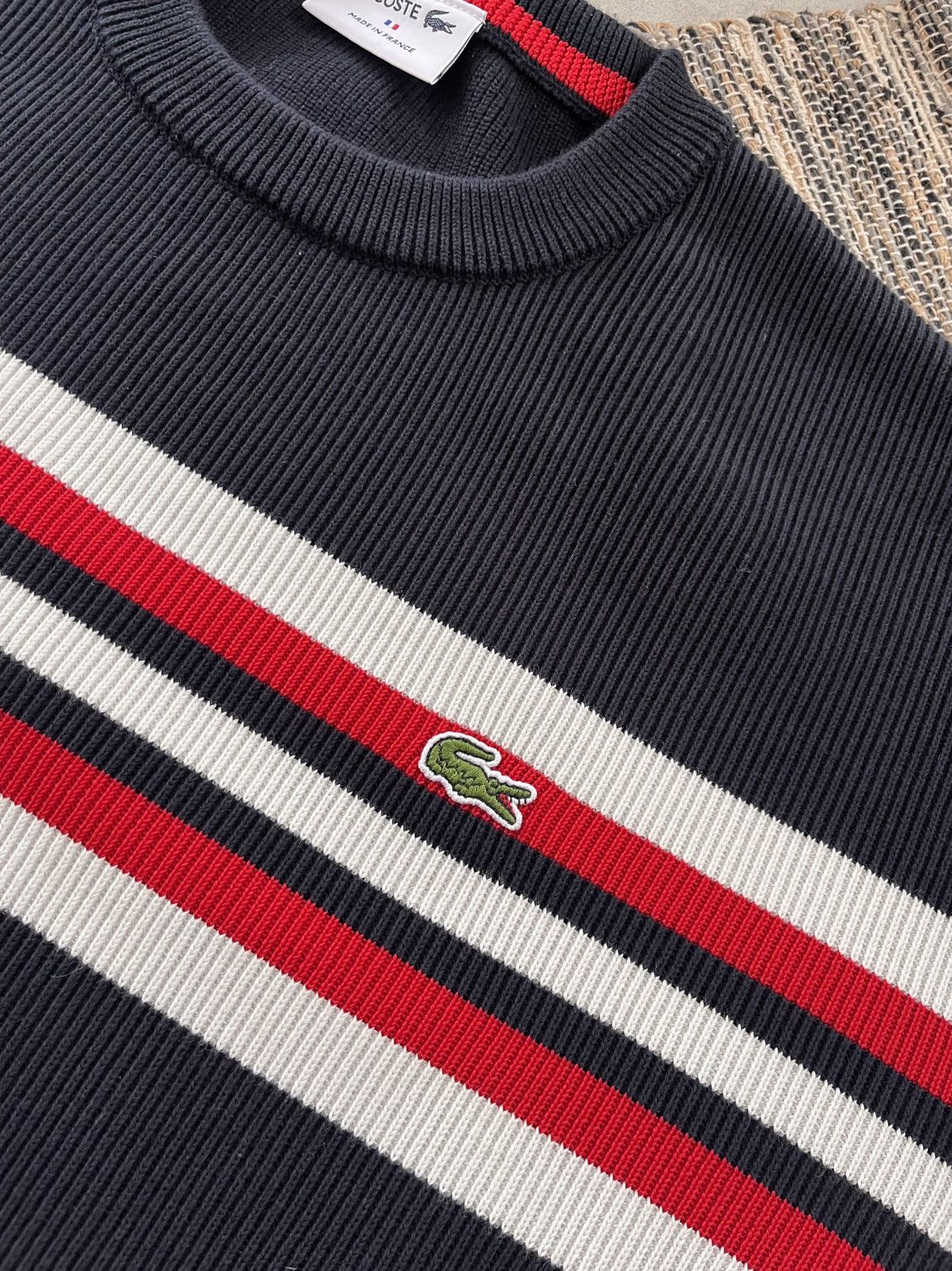 Lacoste Lacoste Made in France striped Minimalistic Sweater Y2K Size US XL / EU 56 / 4 - 8 Thumbnail
