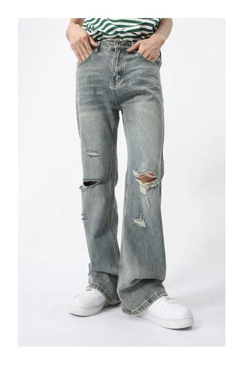 Other Retro washed cool bootcut ripped jeans Size US 32 / EU 48 - 3 Thumbnail