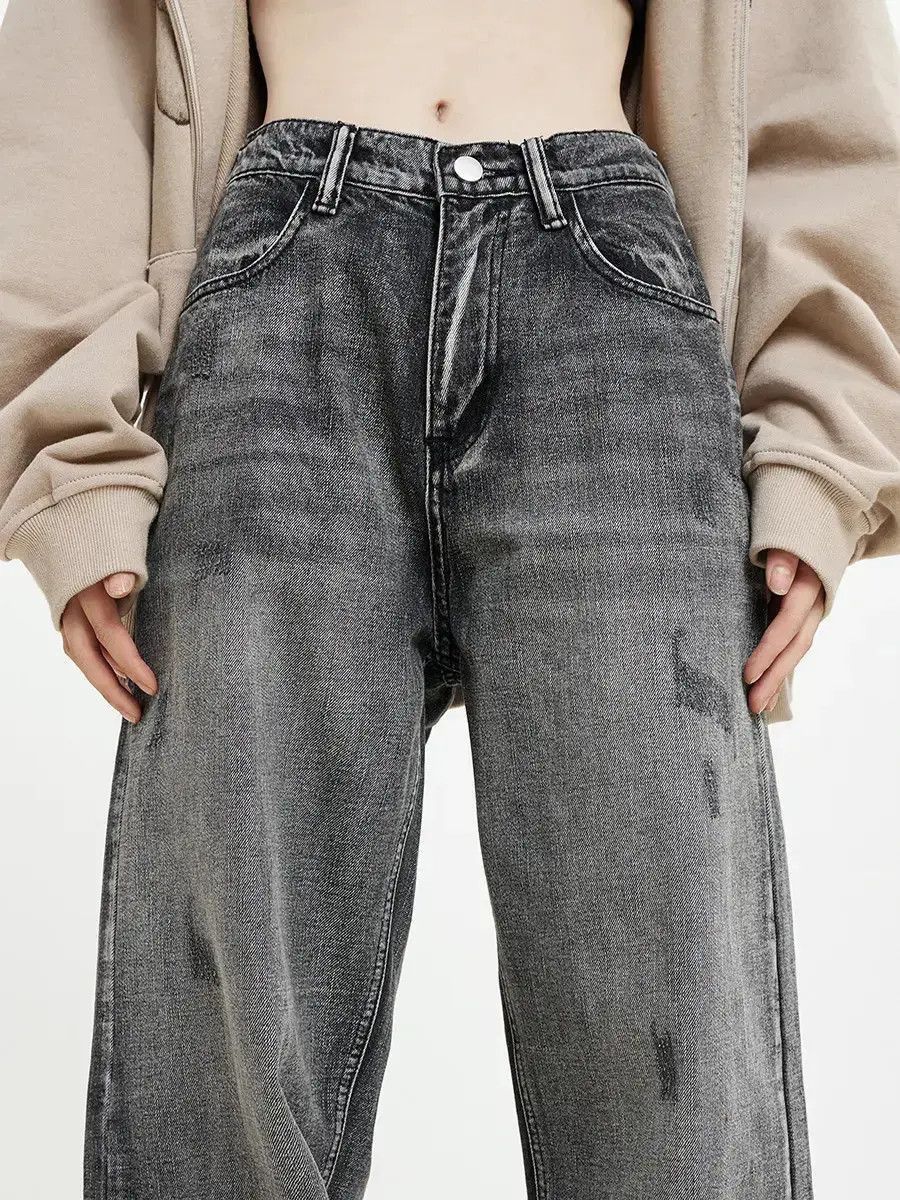 Japanese Brand Loose casual washed straight leg jeans Size US 32 / EU 48 - 4 Thumbnail