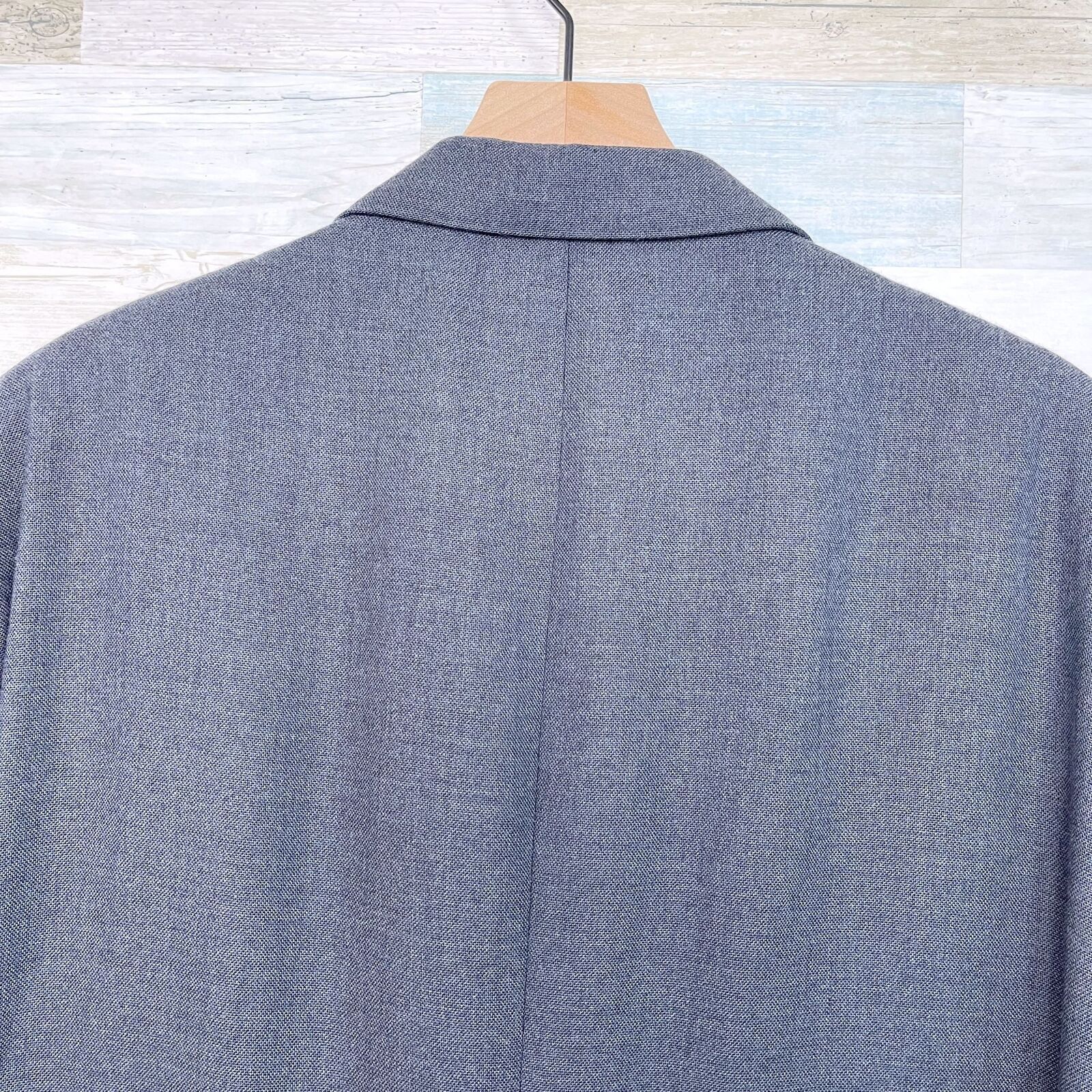 Stafford Stafford Silver Button Hopsack Blazer Gray Worsted Wool 48L Size 48L - 7 Thumbnail