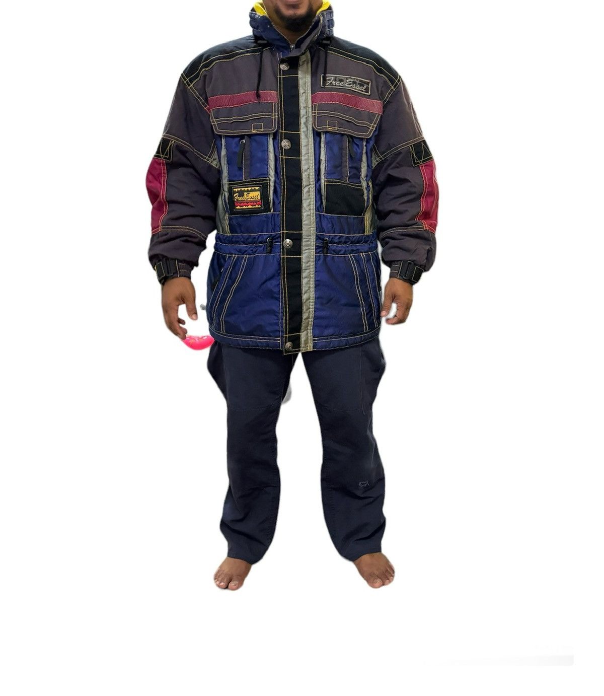 VINTAGE INTENTNESD FREE ESSEL MULTICOLOUR SKI JACKET