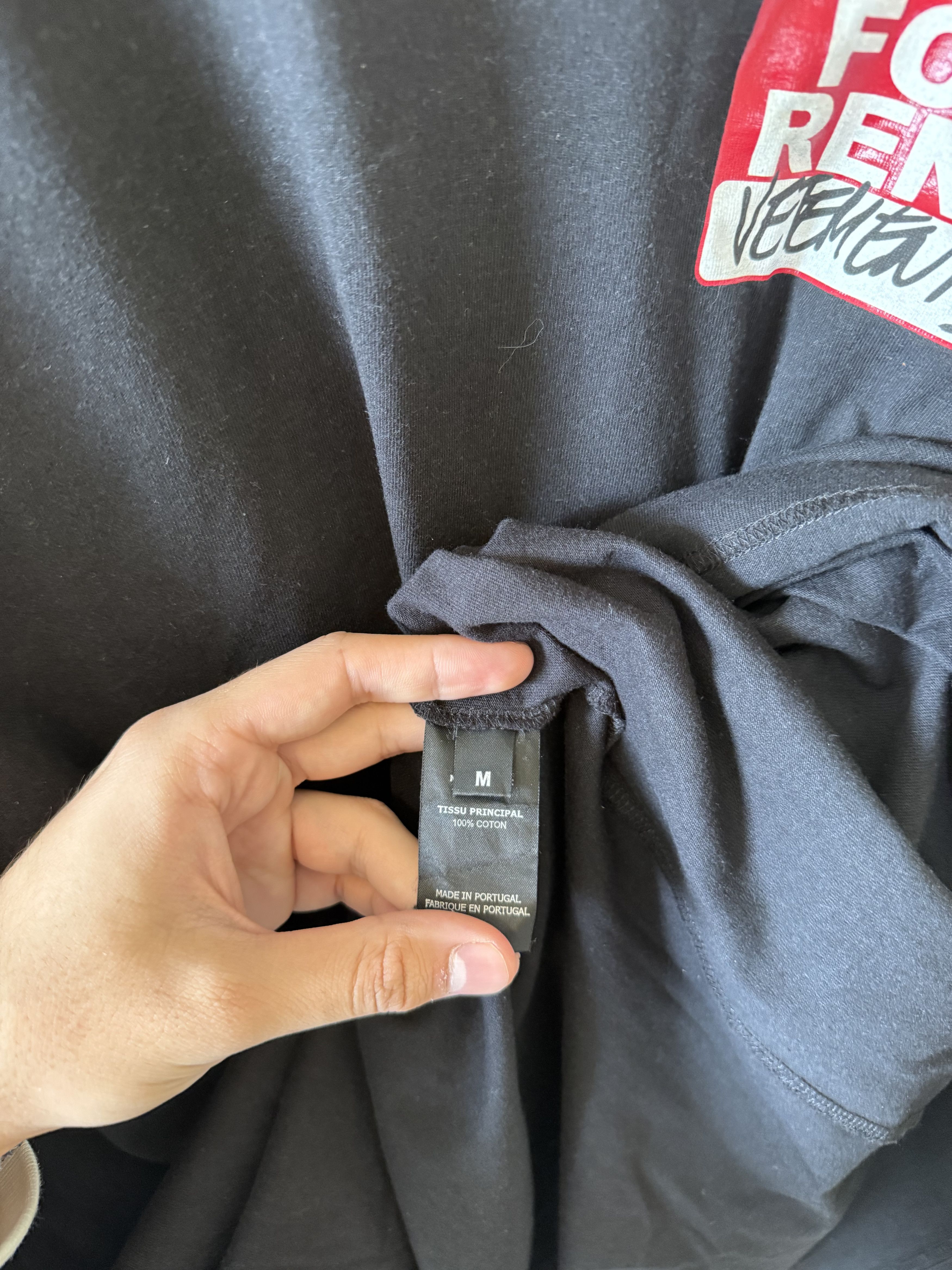 Vetements oversized for rent t shirt