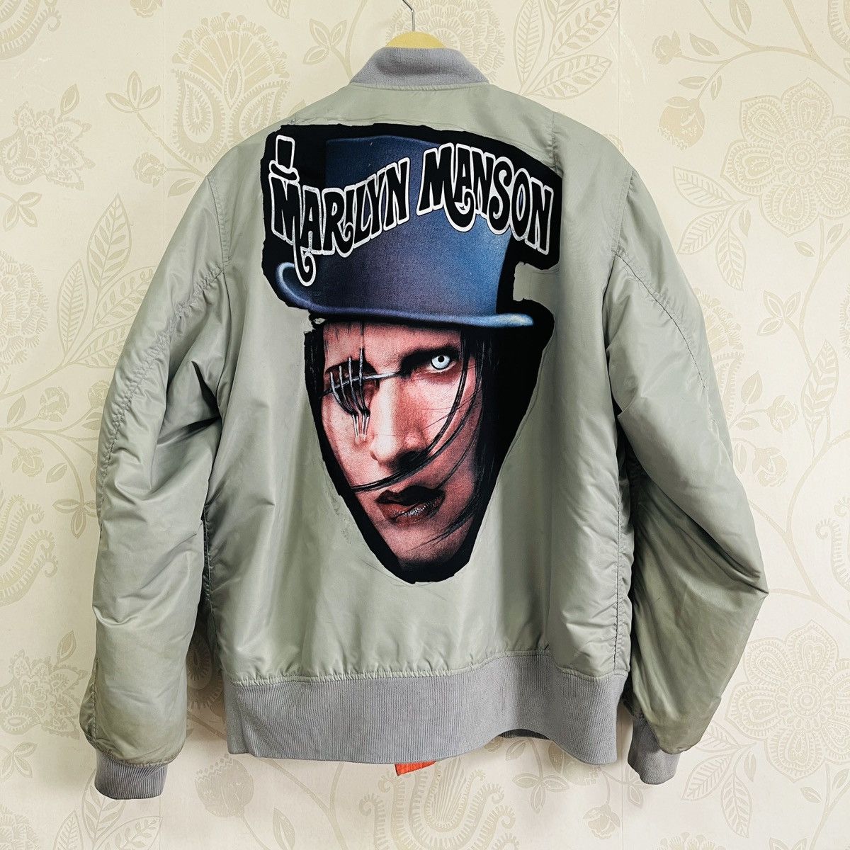 Marilyn Manson Vintage Marilyn Manson Patches Reversible MA-1 Bomber Jacket Size US XL / EU 56 / 4 - 5 Thumbnail