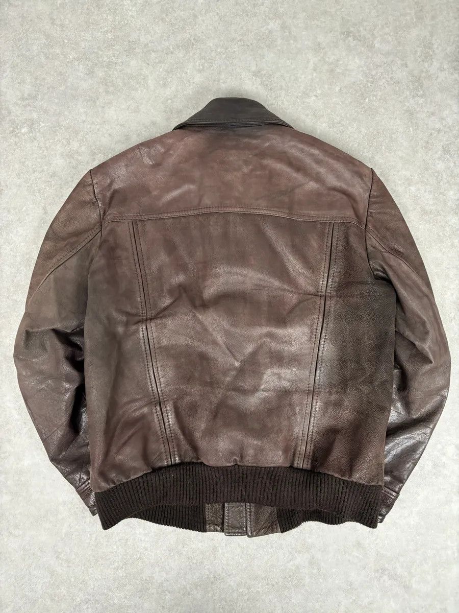 Dolce & Gabbana 2000s Dolce & Gabbana Buffalo Brown Aviator Leather Jacket Size US L / EU 52-54 / 3 - 5 Thumbnail
