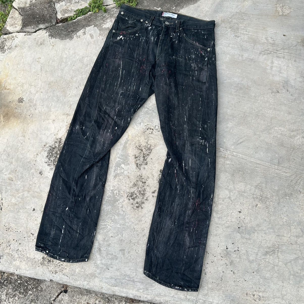 Levi's Vintage 90s LEVI'S ENGINEERED Paint Stain Motif Size US 33 - 8 Thumbnail
