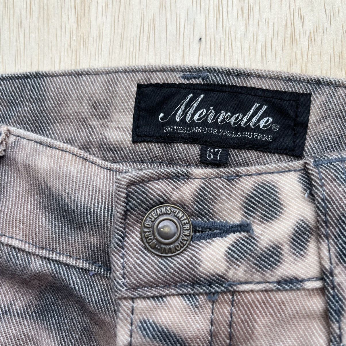 Tornado Mart MERVELLE DENIM CAMO LEOPARD WASHED FLARE / if six was nine Size 30" / US 8 / IT 44 - 4 Thumbnail