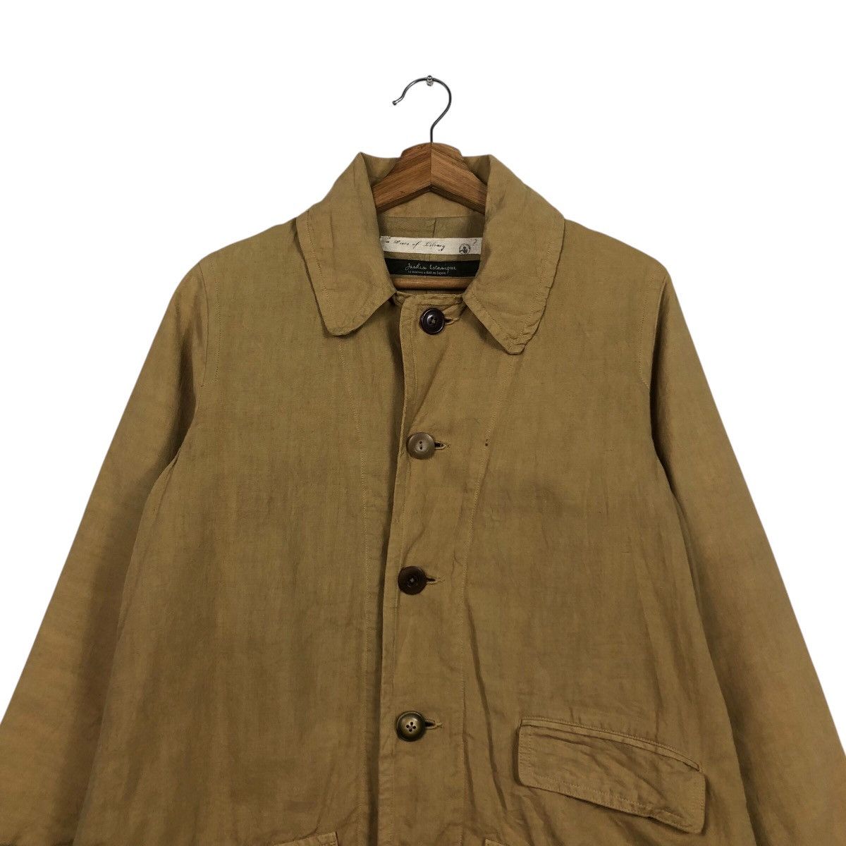Japanese Brand Rare Jardin Botanique Japanese Artisan Linen Mac Coat Size US M / EU 48-50 / 2 - 4 Thumbnail