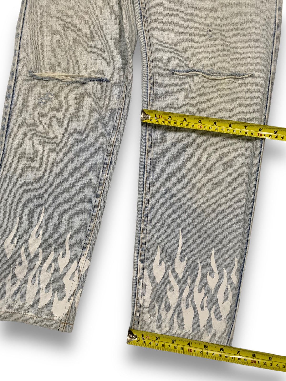 Levi's Vintage 80s Levis 610 Flame Printed Jeans like Gallery Dept. Size US 30 / EU 46 - 17 Thumbnail