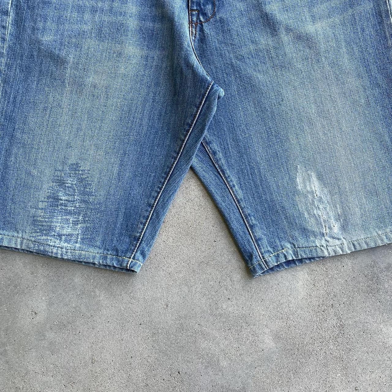 Japanese Brand × Vintage Crazy vintage baggy Y2K skater Rocawear jean shorts jorts Size US 38 / EU 54 - 5 Thumbnail